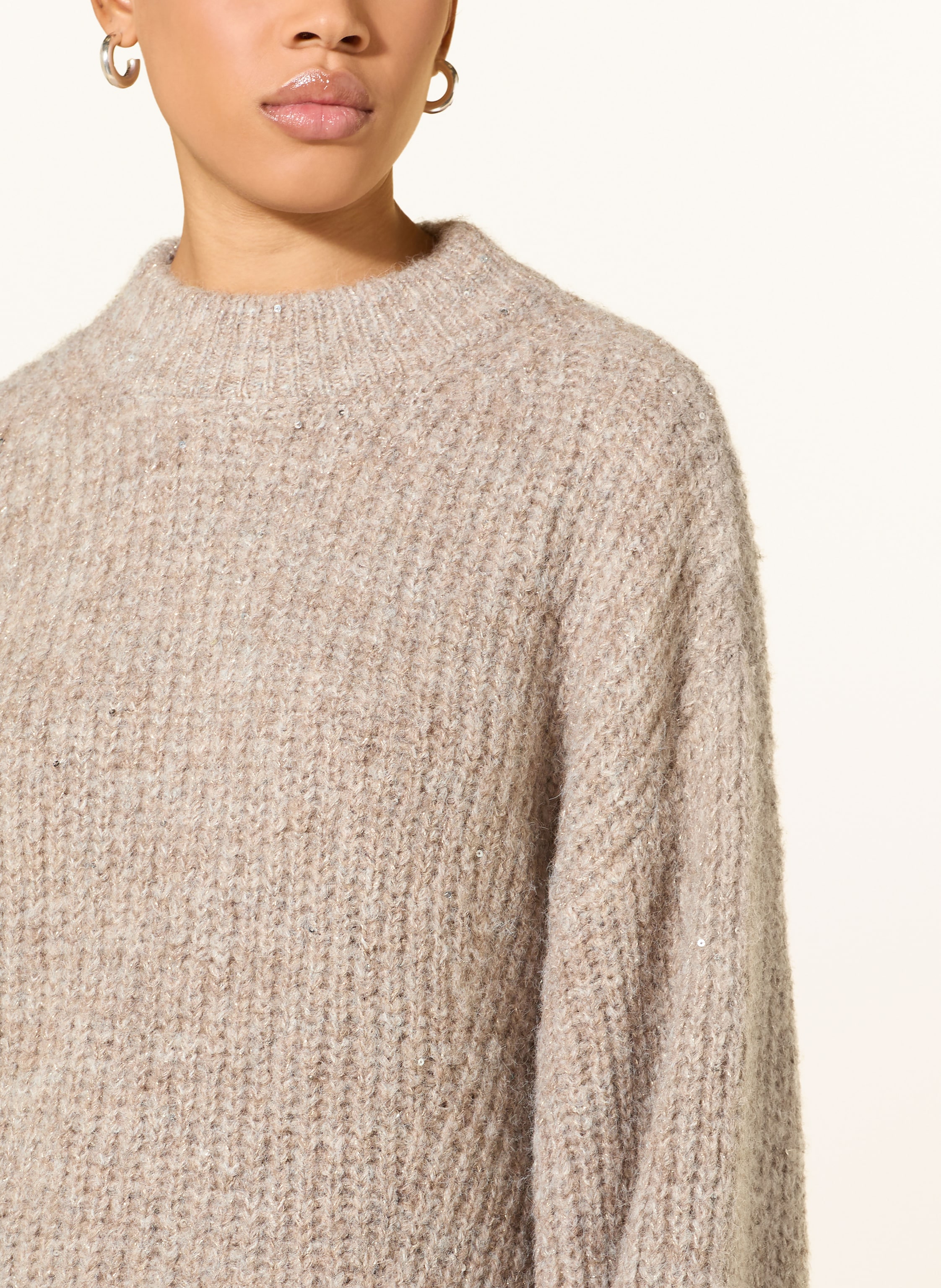 Thumbnail - Opus Pullover Paliet Mit Pallietten beige