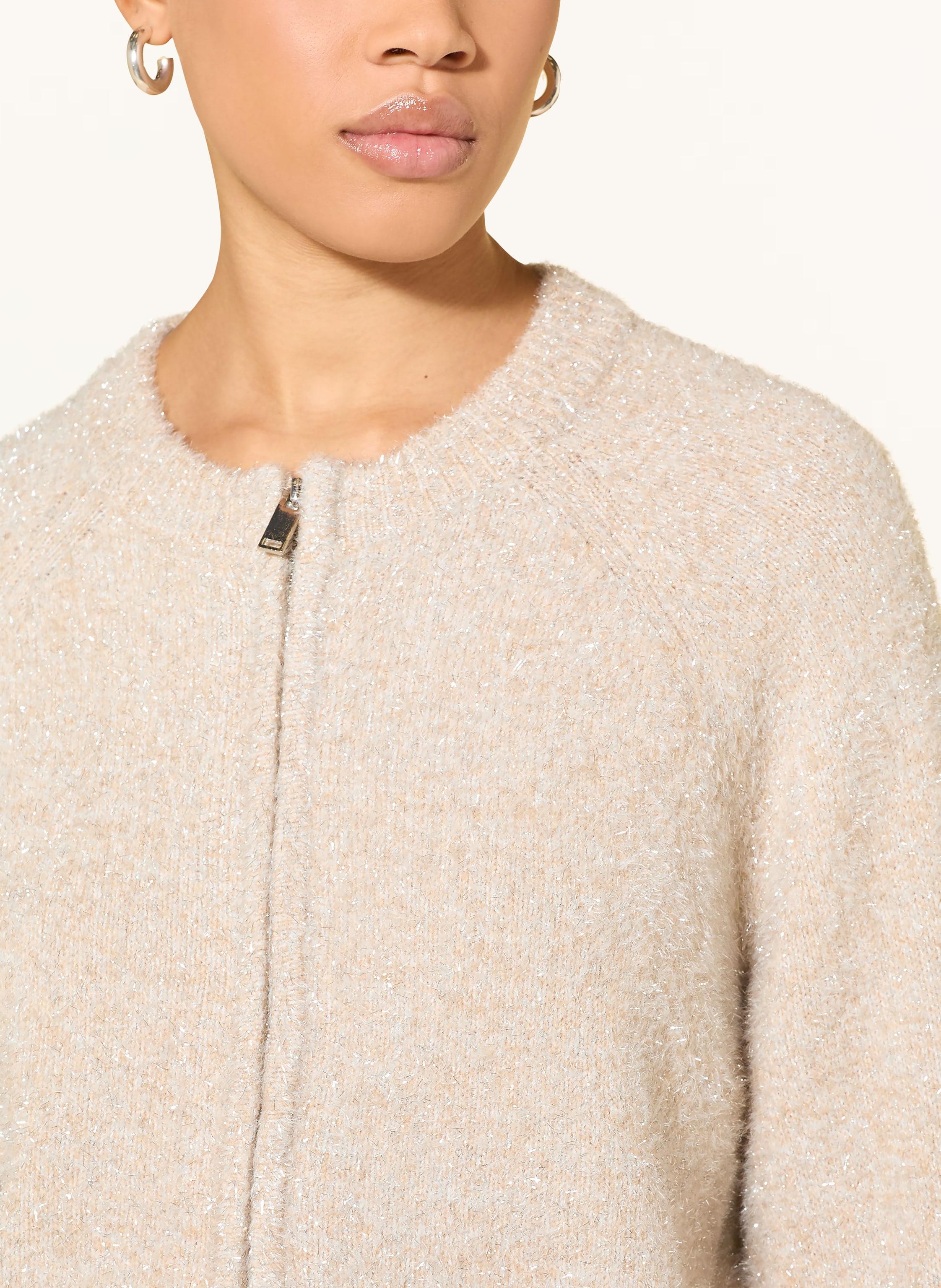 Thumbnail - Opus Strickjacke Dosmic Mit Glitzergarn weiss