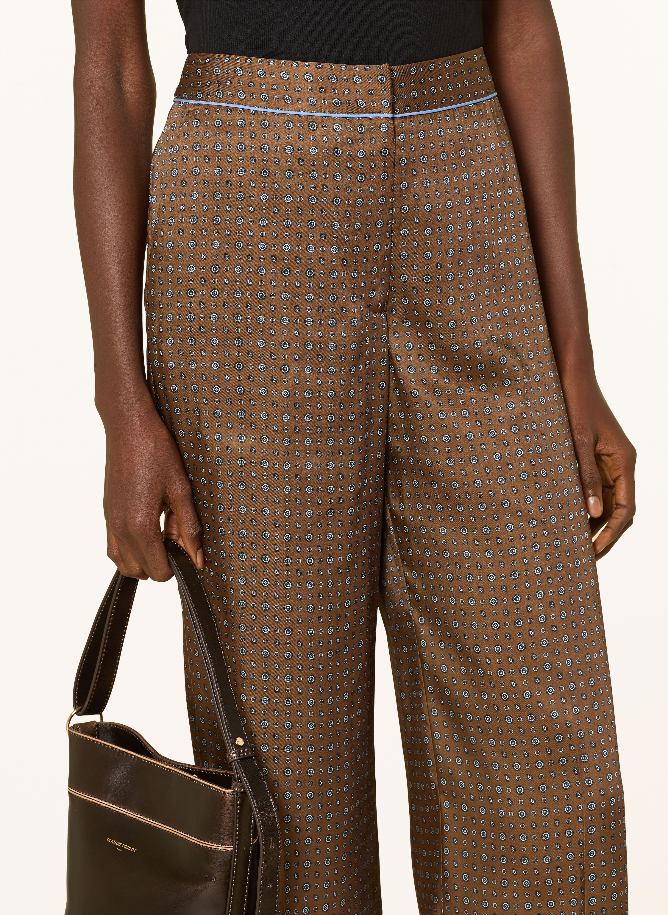 Thumbnail - Claudie Pierlot Marlenehose Aus Satin braun