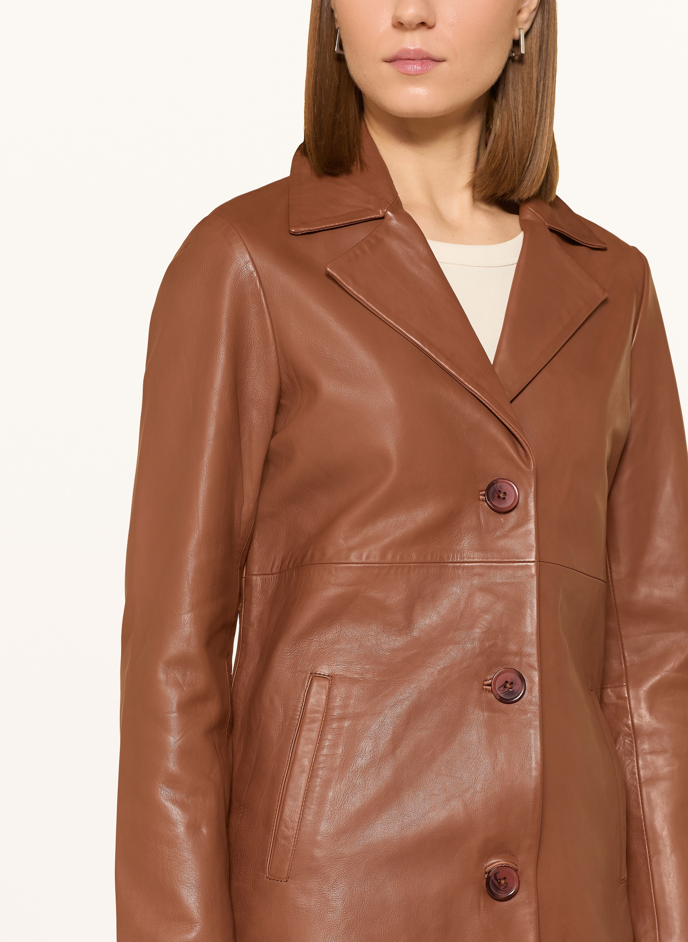 Thumbnail - Ricano Ledermantel Mariza braun