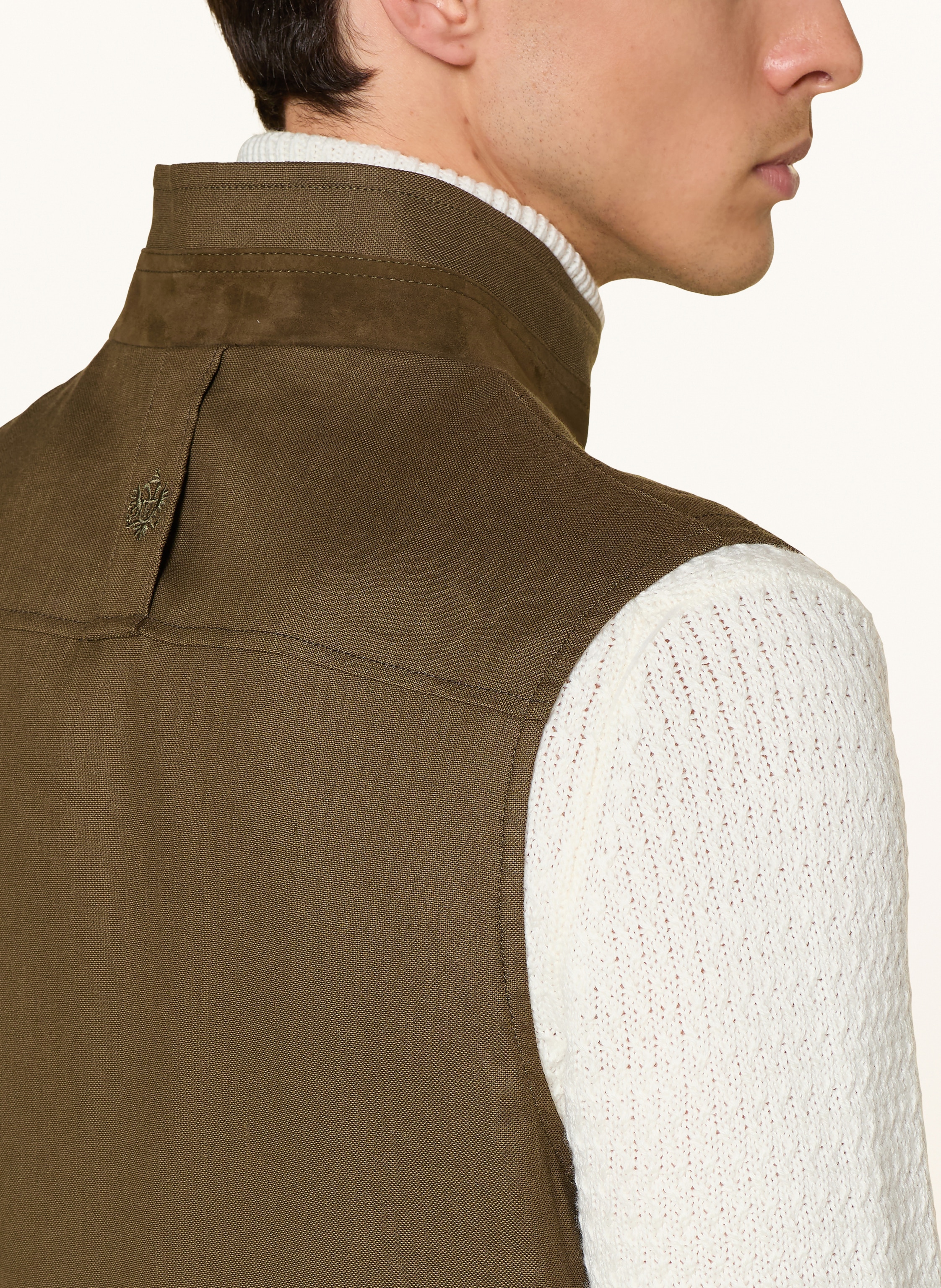 Thumbnail - Habsburg Trachtenweste Kerscheneck Mit Leinen gruen