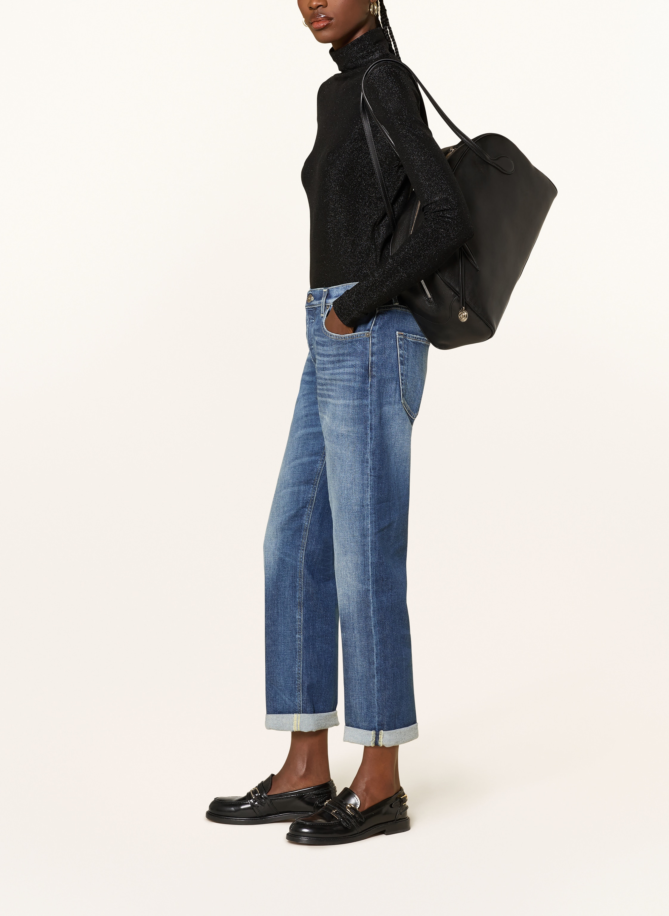 Thumbnail - Dondup Boyfriend Jeans Icon blau