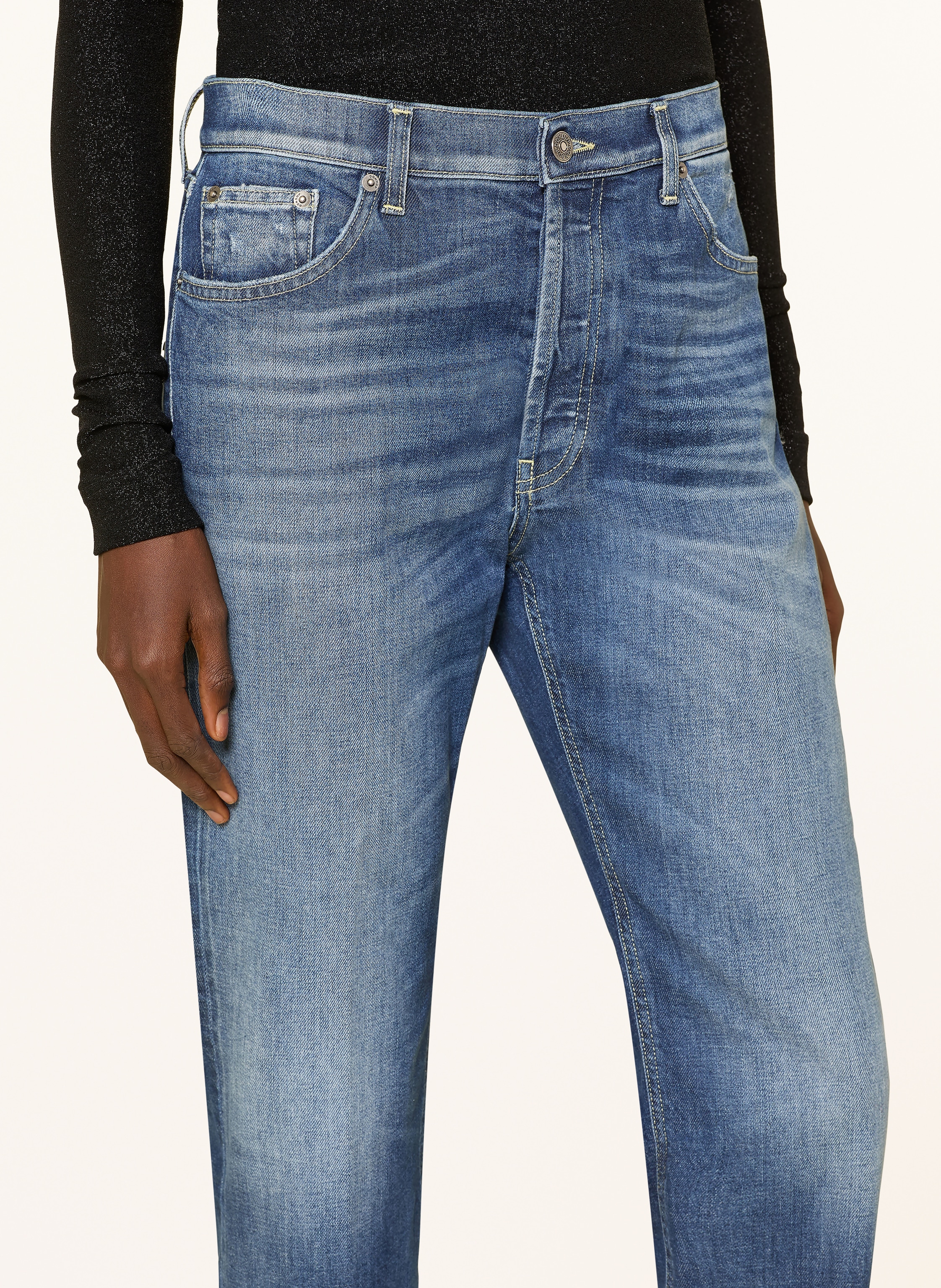 Thumbnail - Dondup Boyfriend Jeans Icon blau