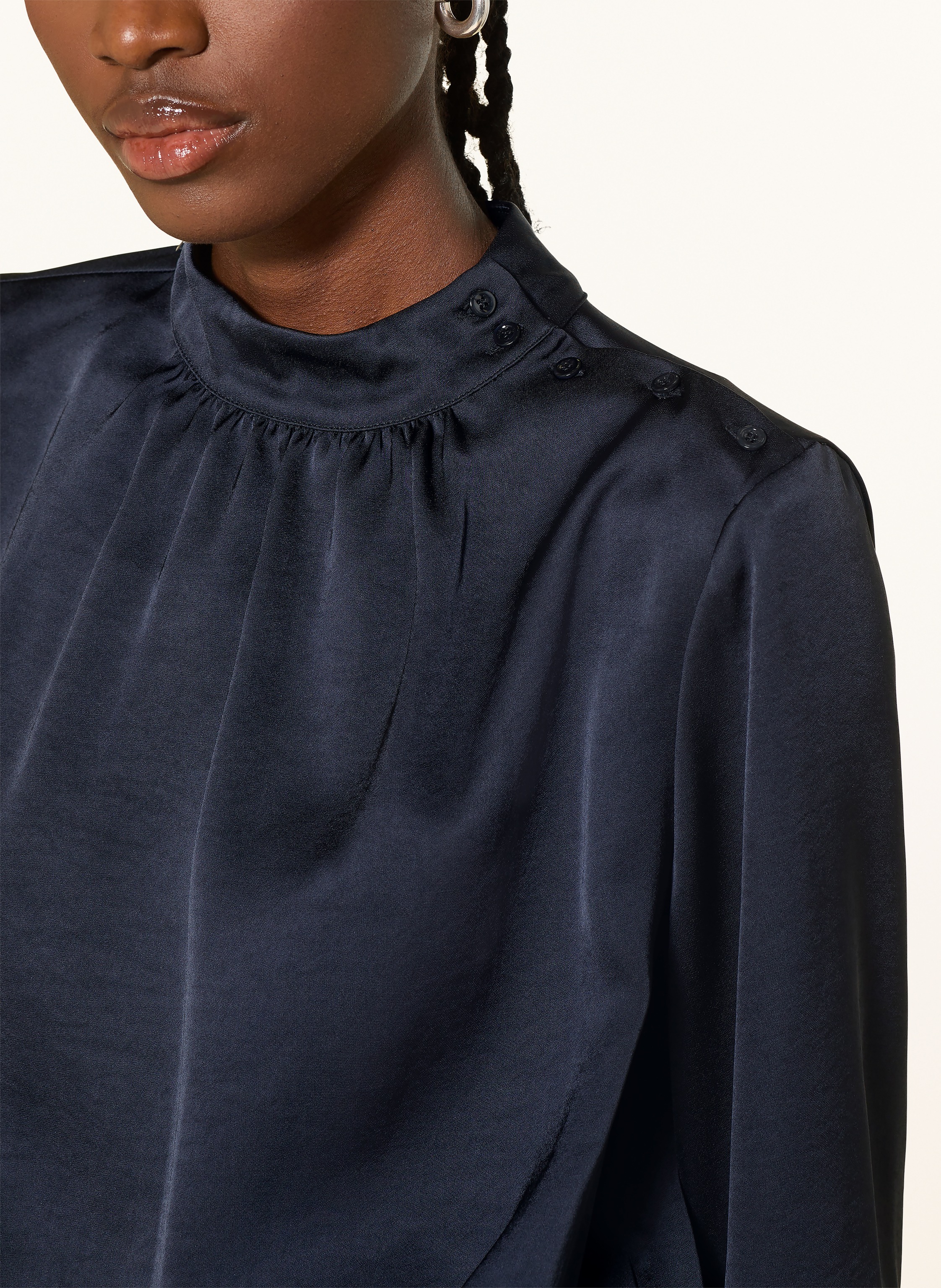 Thumbnail - Claudie Pierlot Schluppenbluse Aus Satin blau