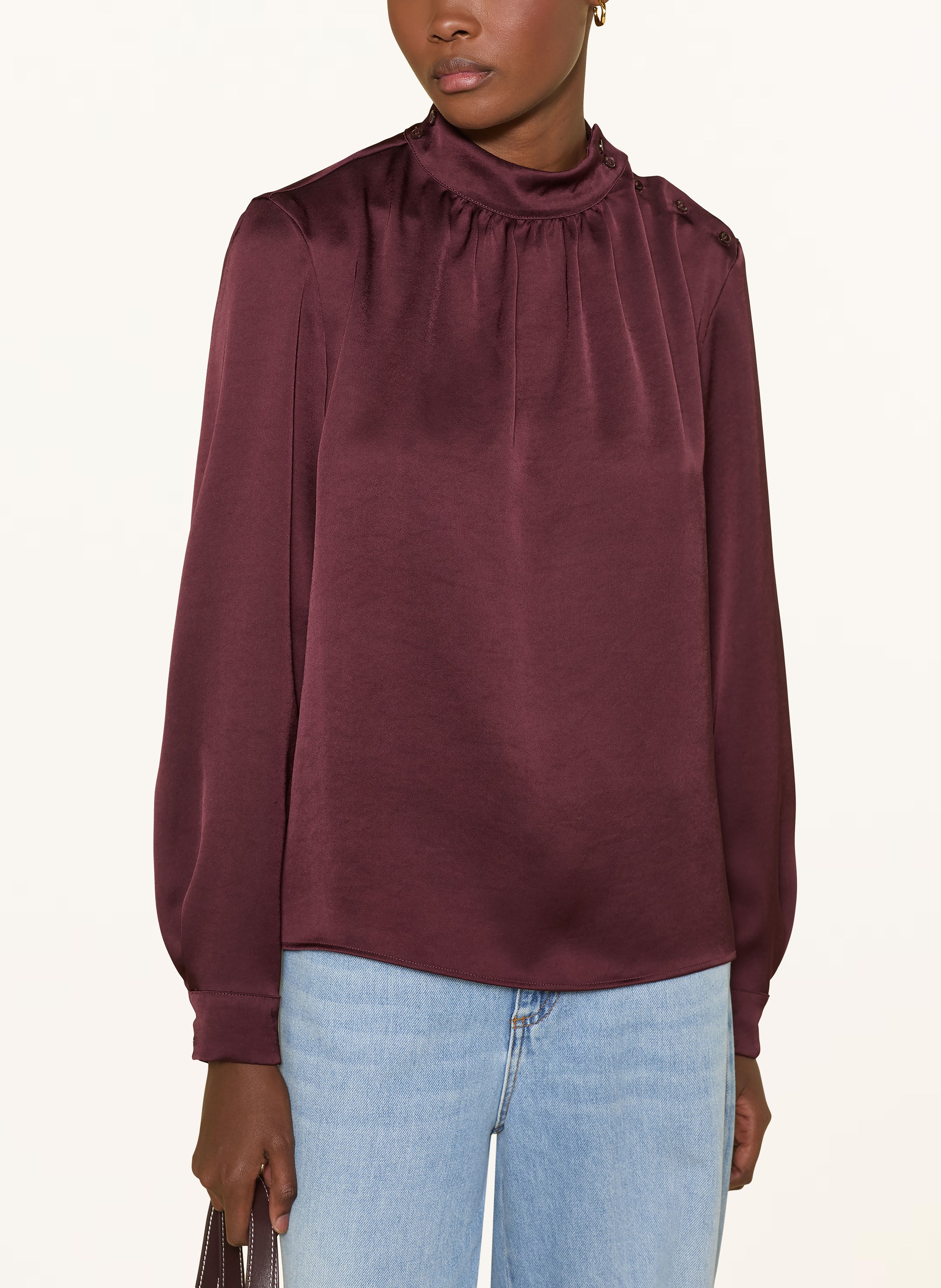 Thumbnail - Claudie Pierlot Schluppenbluse Aus Satin rot