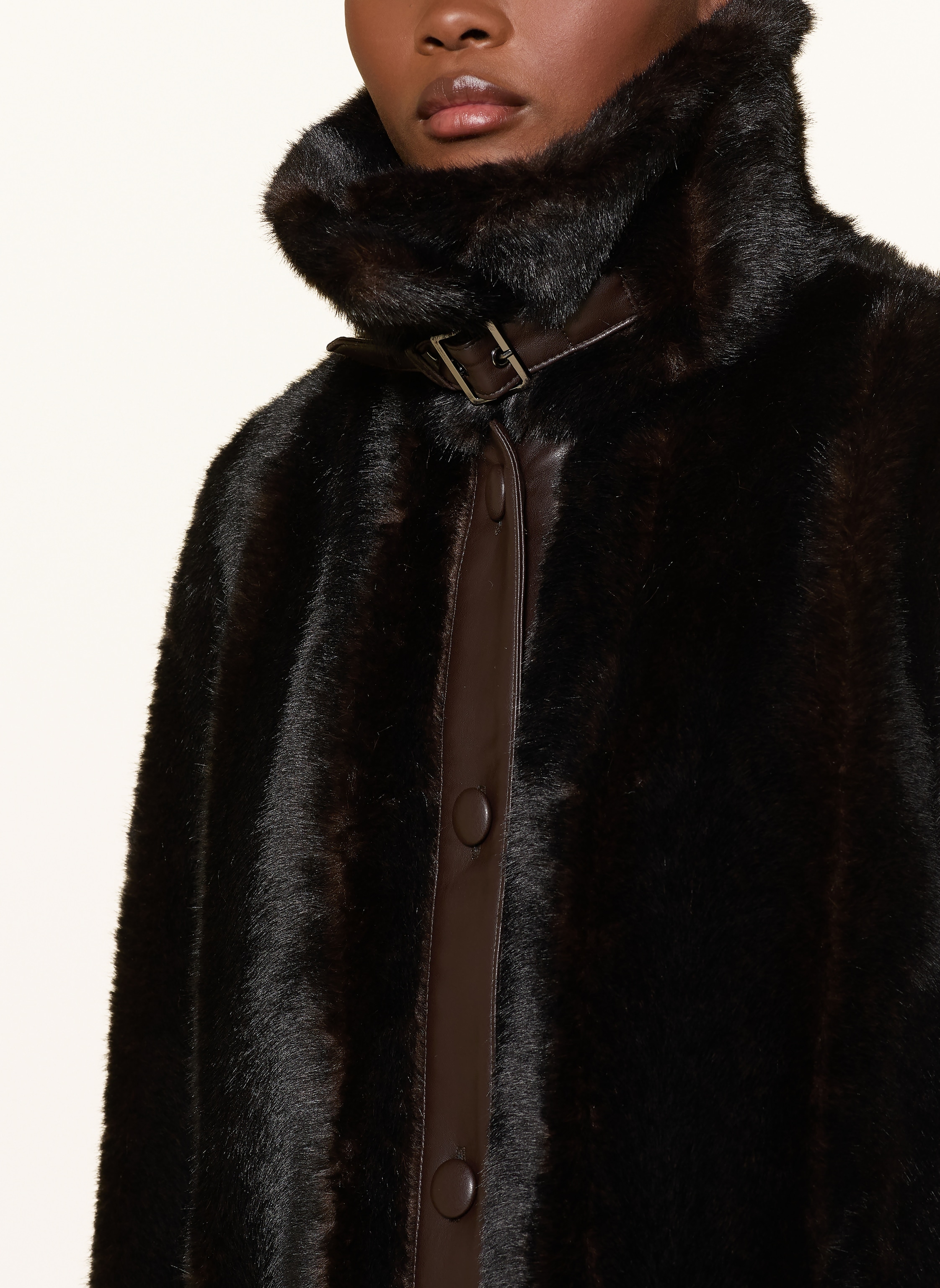 Thumbnail - Claudie Pierlot Kunstfell-Jacke braun