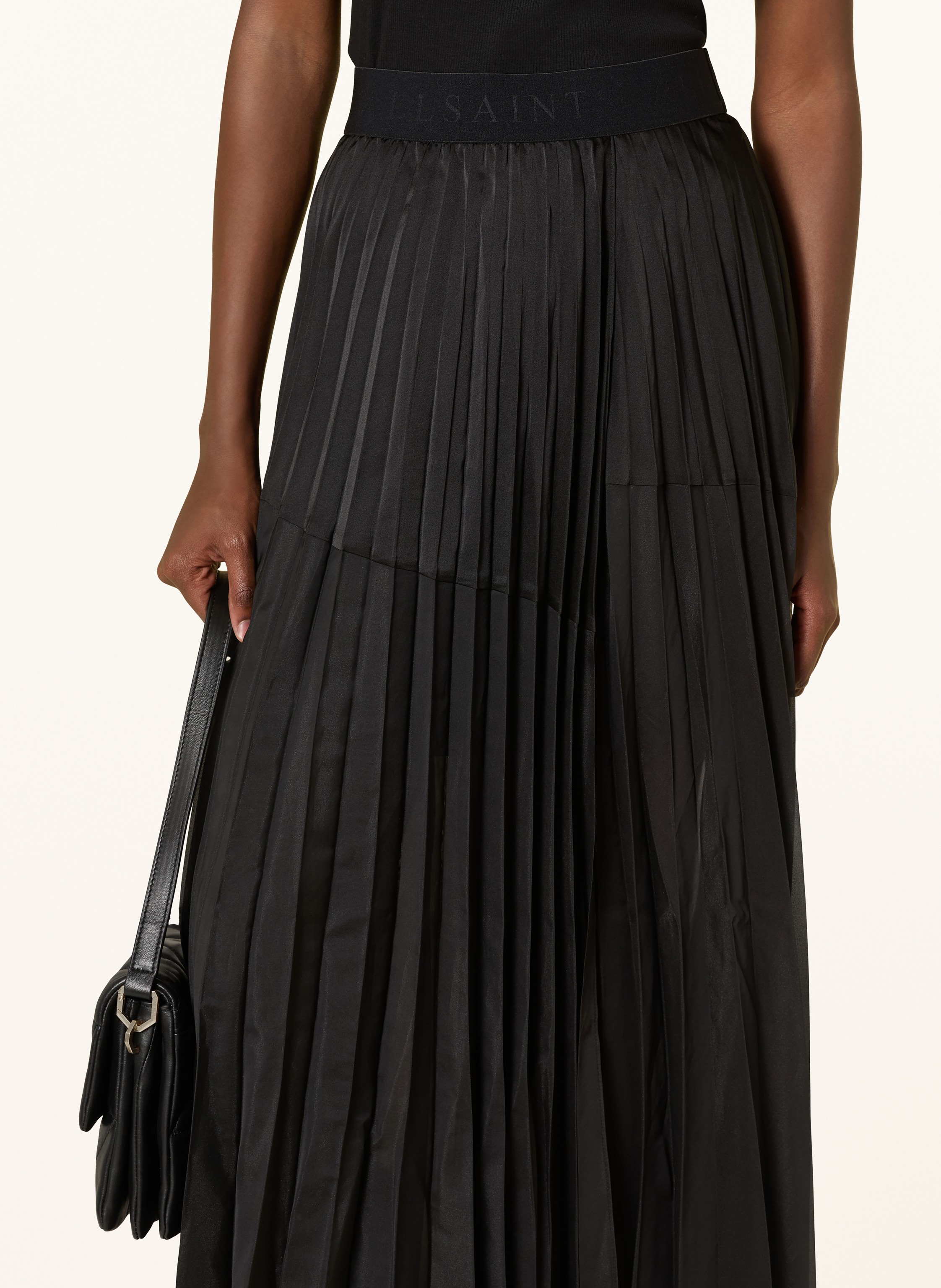 Thumbnail - Allsaints Plisseerock Micaela schwarz