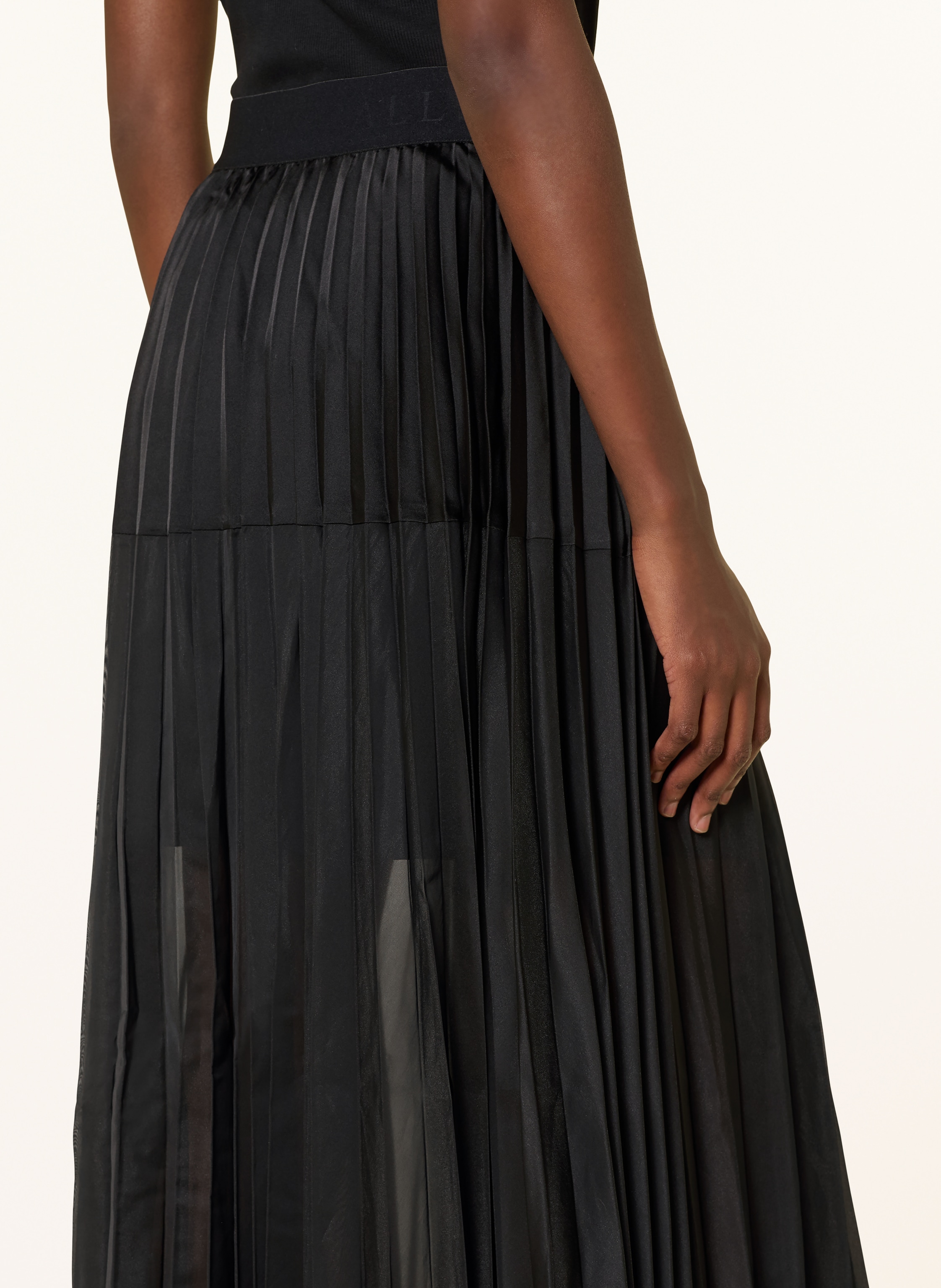 Thumbnail - Allsaints Plisseerock Micaela schwarz