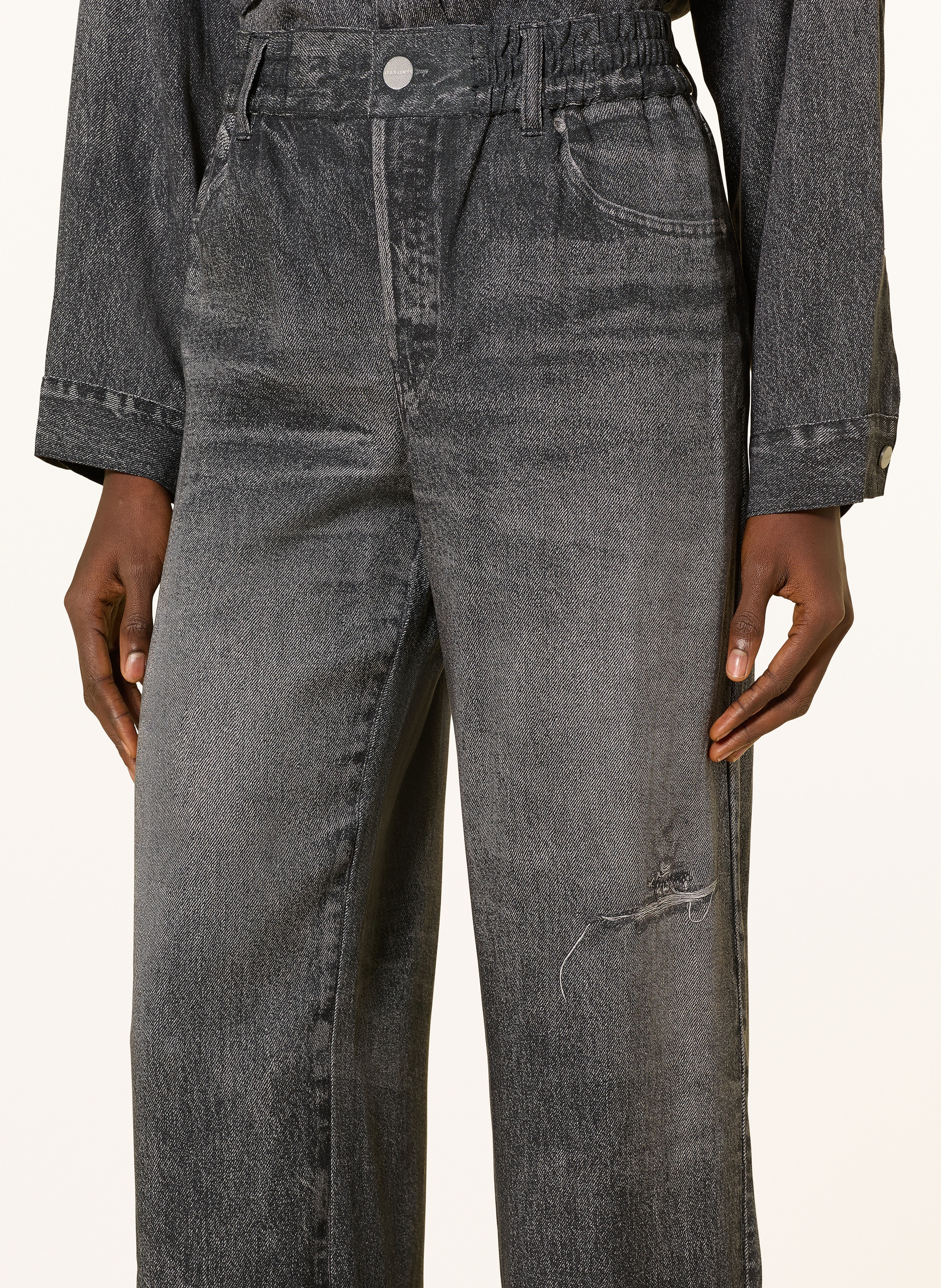 Thumbnail - Allsaints Hose In Jeansoptik grau