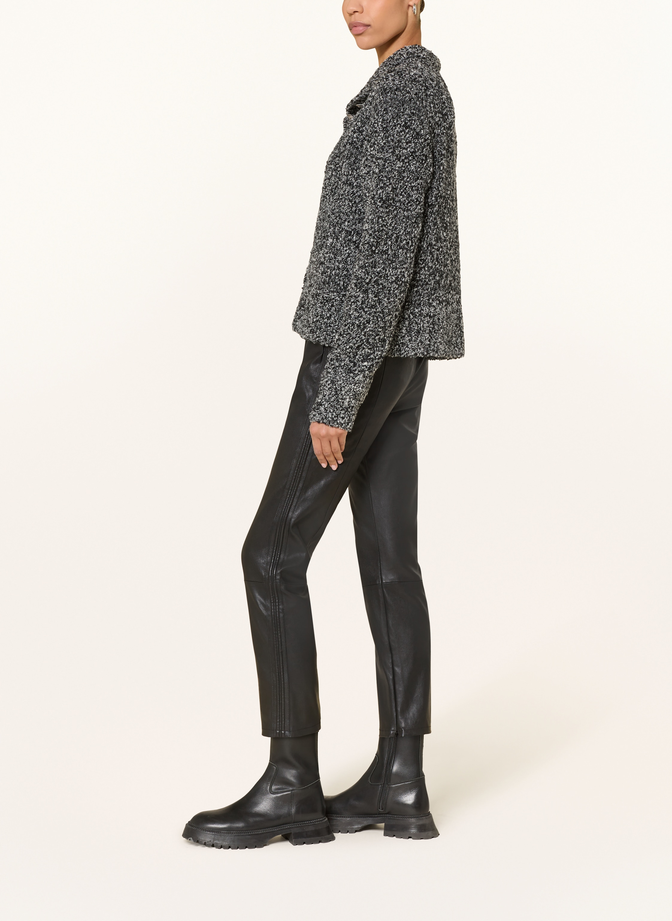 Thumbnail - Ba&Sh 7/8-Hose Quany Aus Leder schwarz