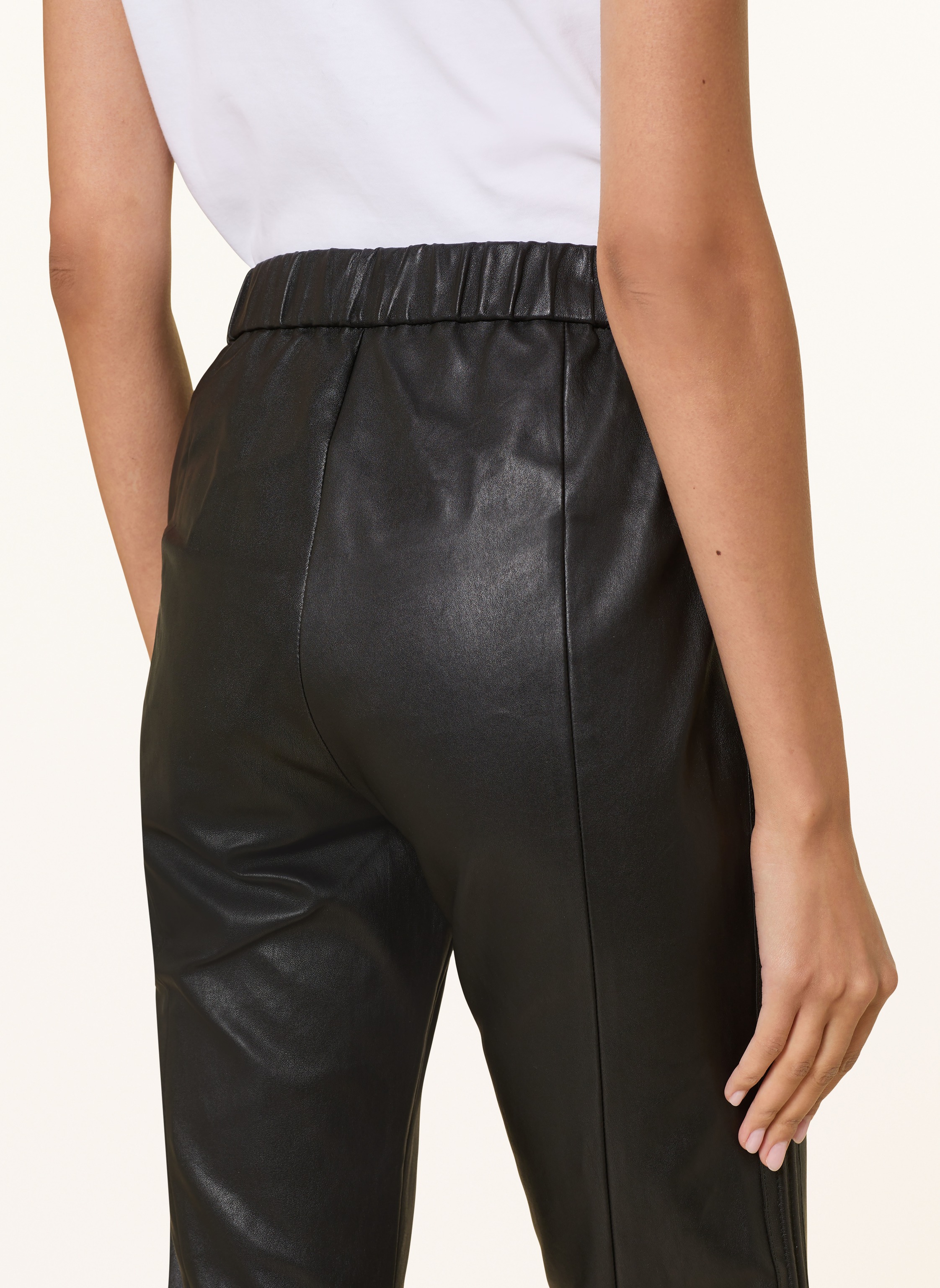 Thumbnail - Ba&Sh 7/8-Hose Quany Aus Leder schwarz