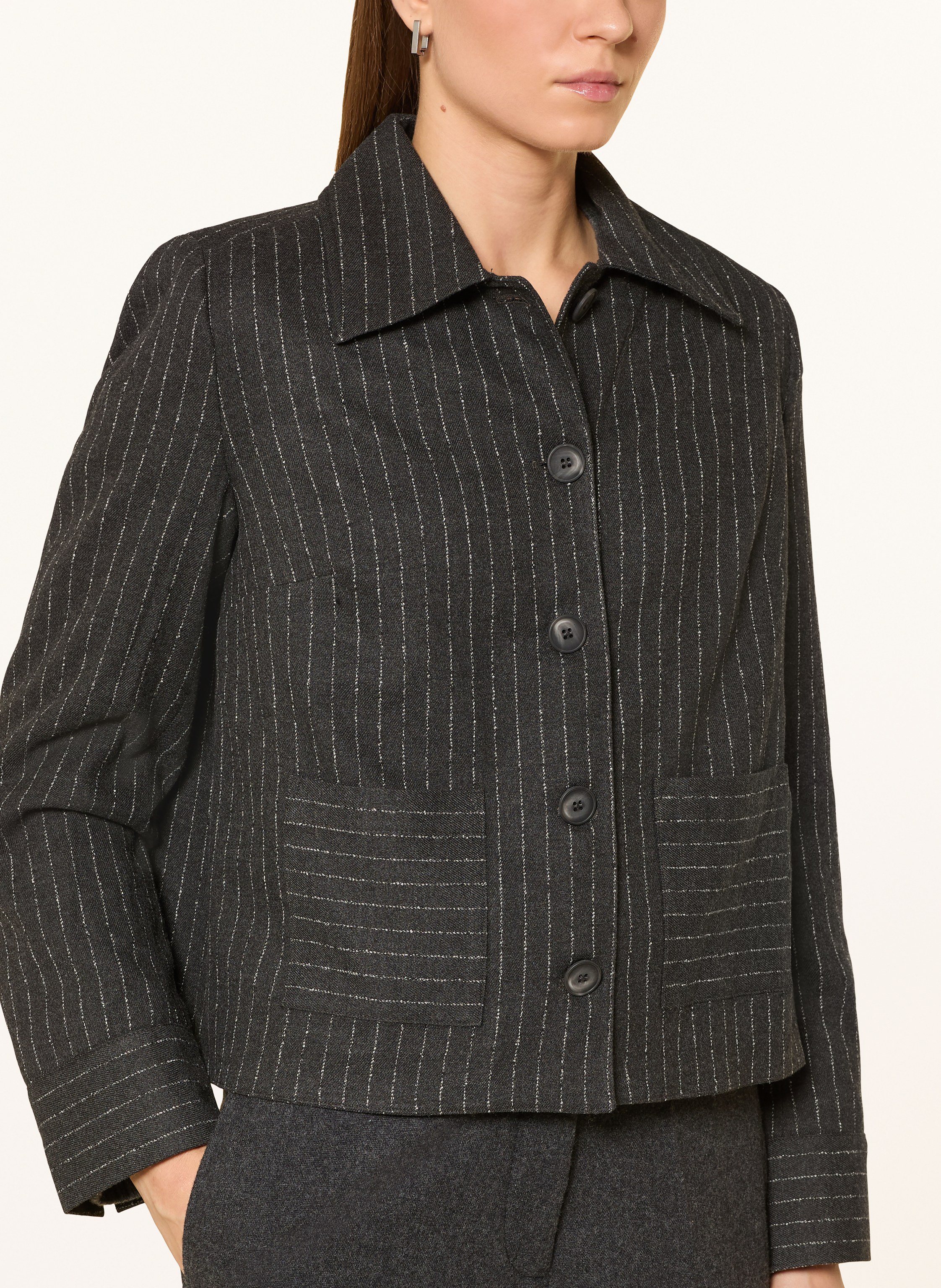 Thumbnail - Milano Italy Kastenjacke grau