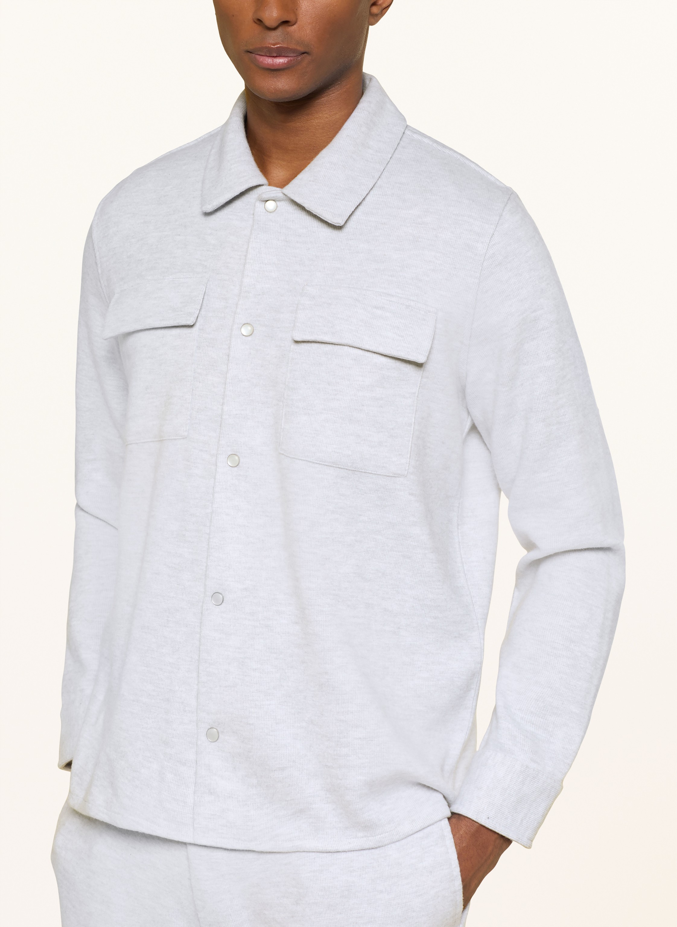 Thumbnail - Reiss Jersey-Overshirt Maxwell grau