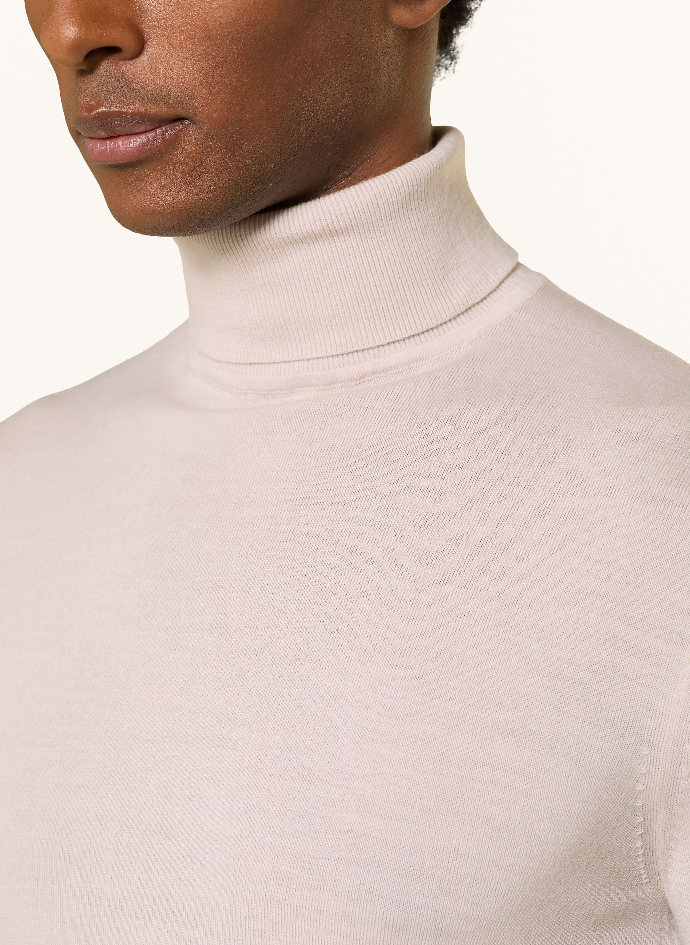 Thumbnail - Reiss Rollkragenpullover Caine Aus Merinowolle beige