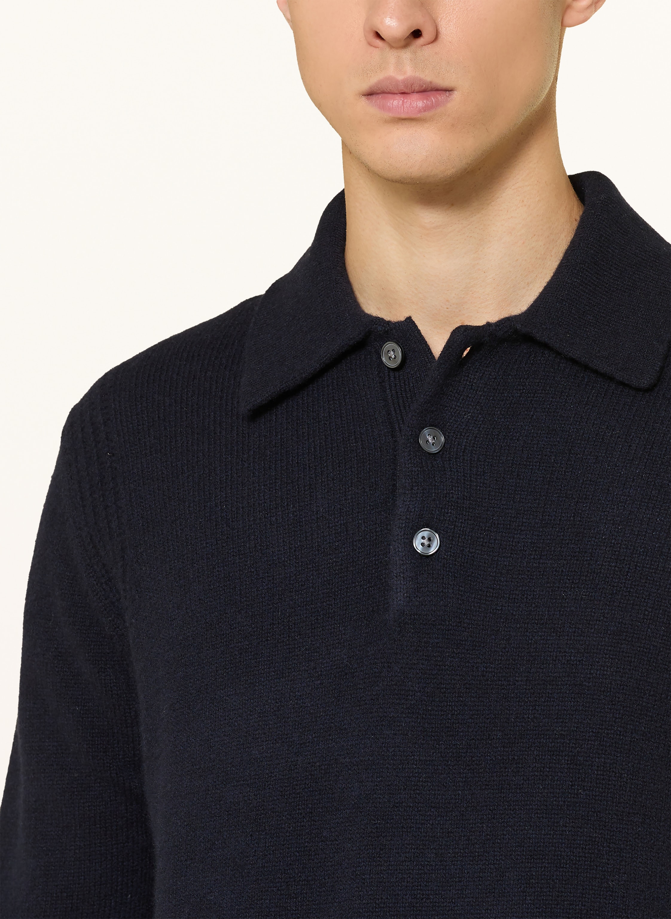 Thumbnail - Reiss Strick-Poloshirt Deansgate blau