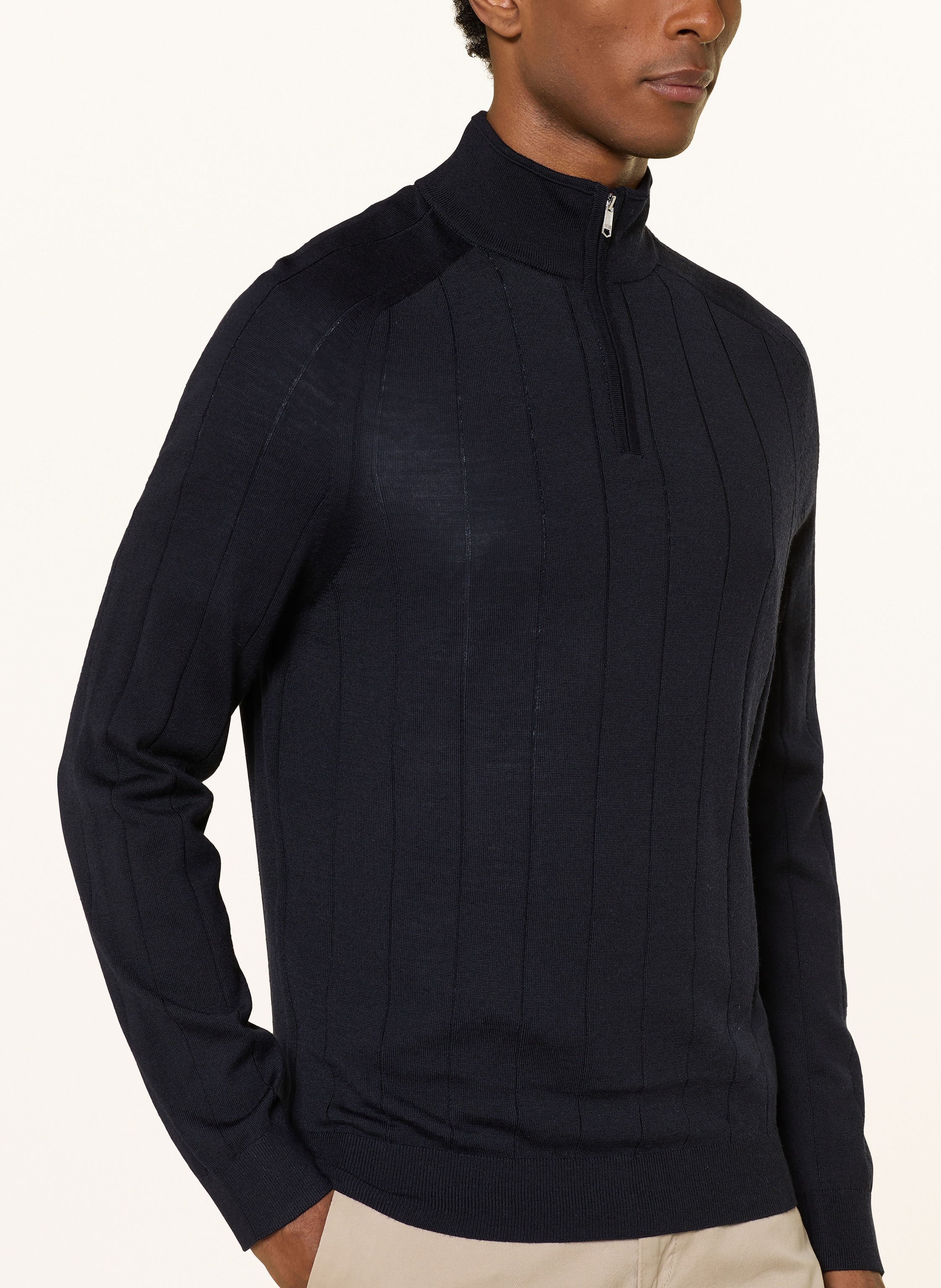 Thumbnail - Reiss Troyer Findlay Aus Merinowolle blau