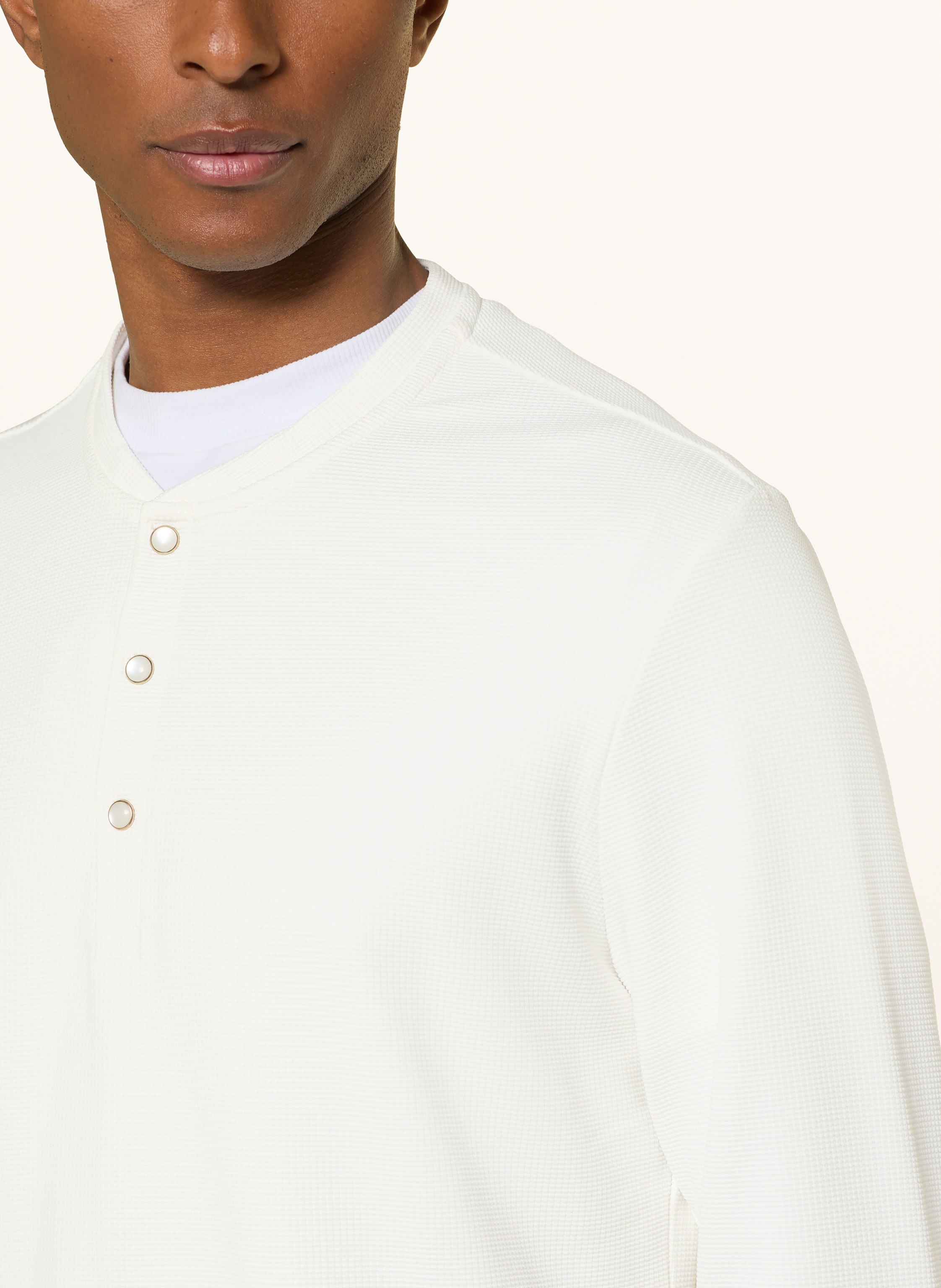 Thumbnail - Reiss Henley-Shirt Carmello weiss