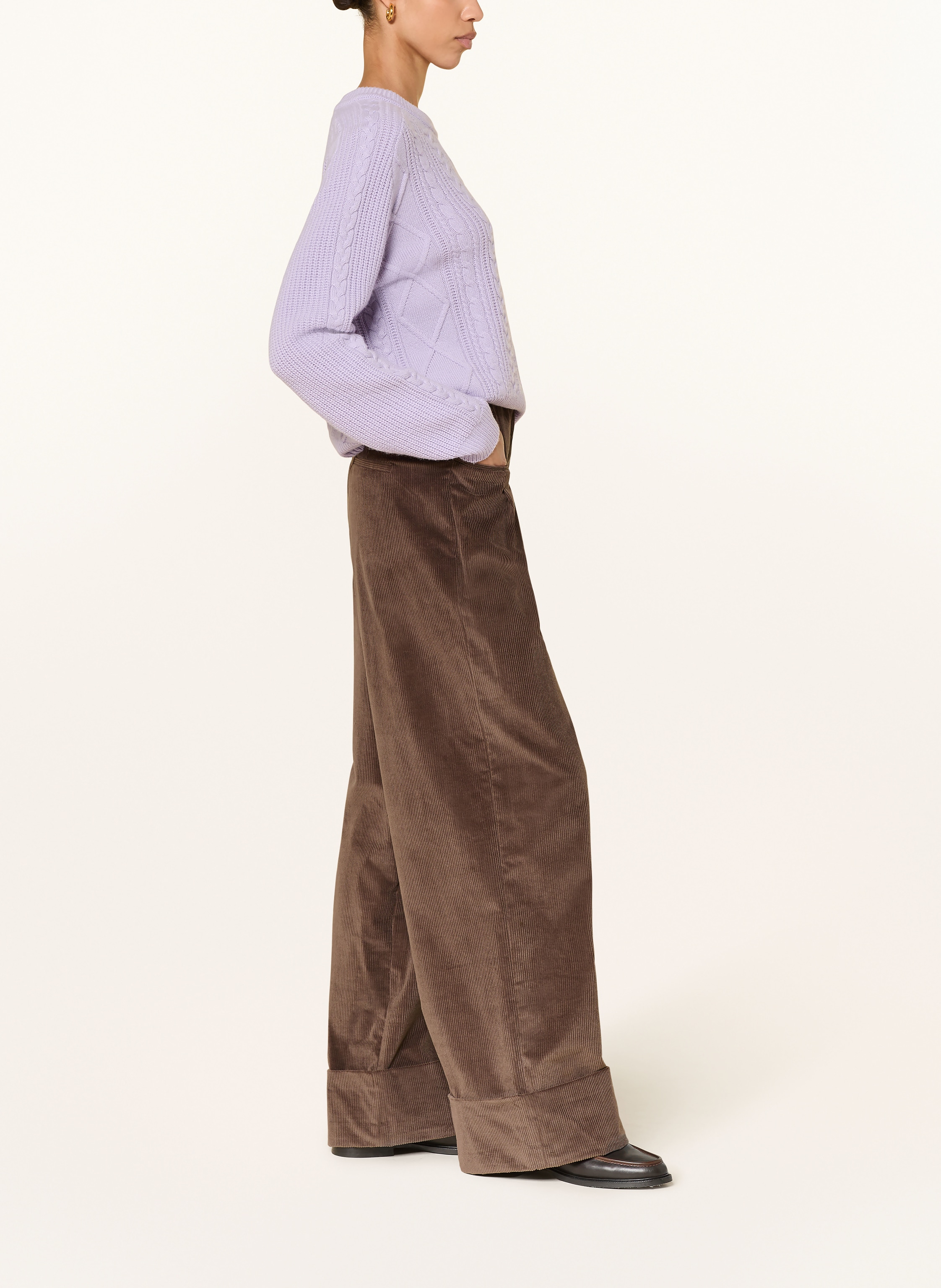 Thumbnail - Claudie Pierlot Marlenehose Aus Cord beige