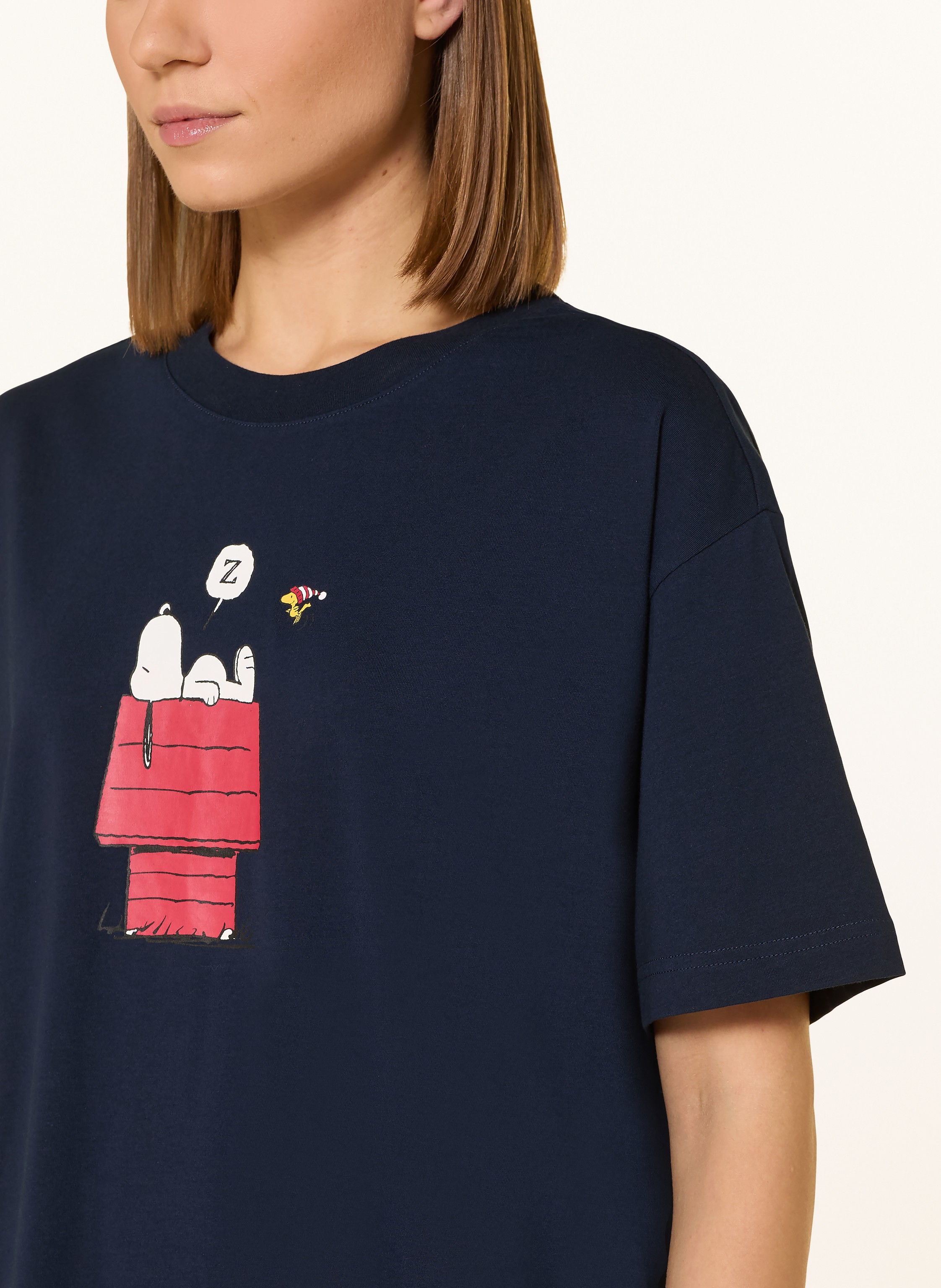 Thumbnail - Mey Schlafshirt Serie Mey × Peanuts blau