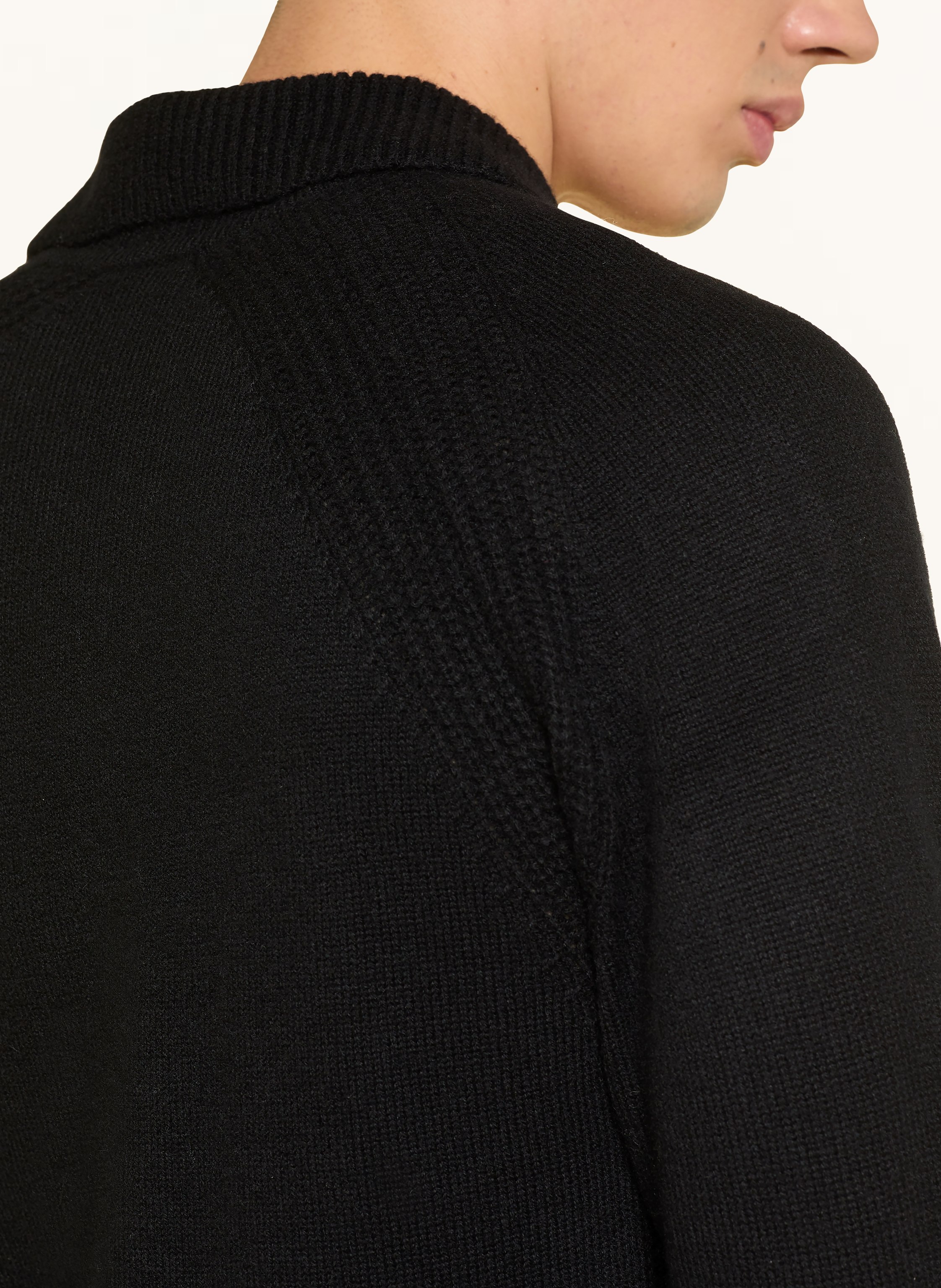 Thumbnail - Reiss Strick-Poloshirt Banbury schwarz