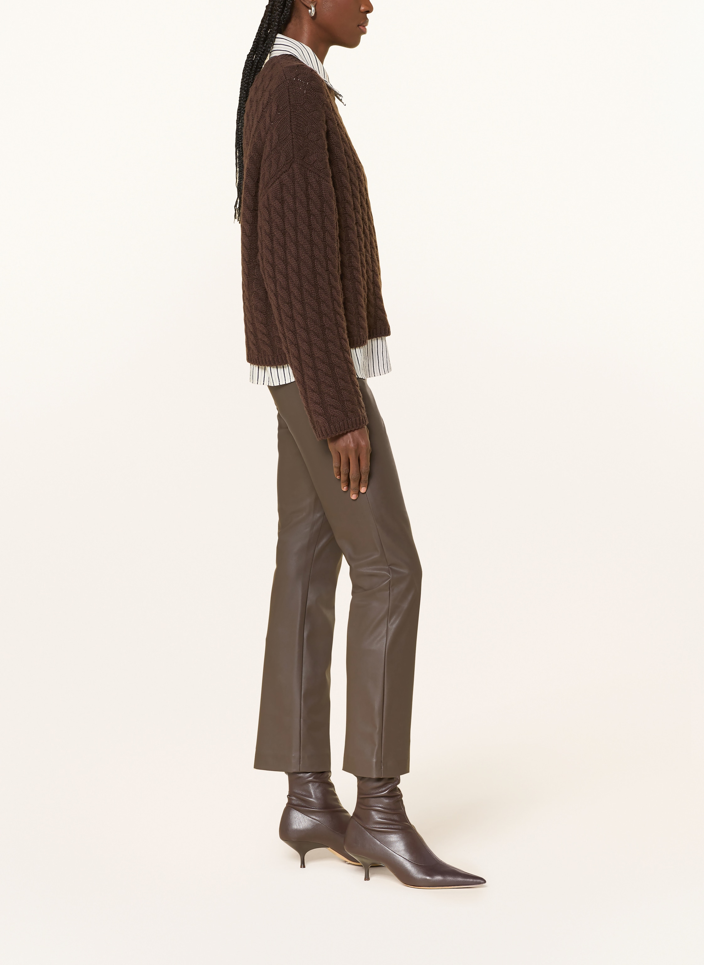 Thumbnail - Seductive 7/8-Leggings Cindy In Lederoptik braun