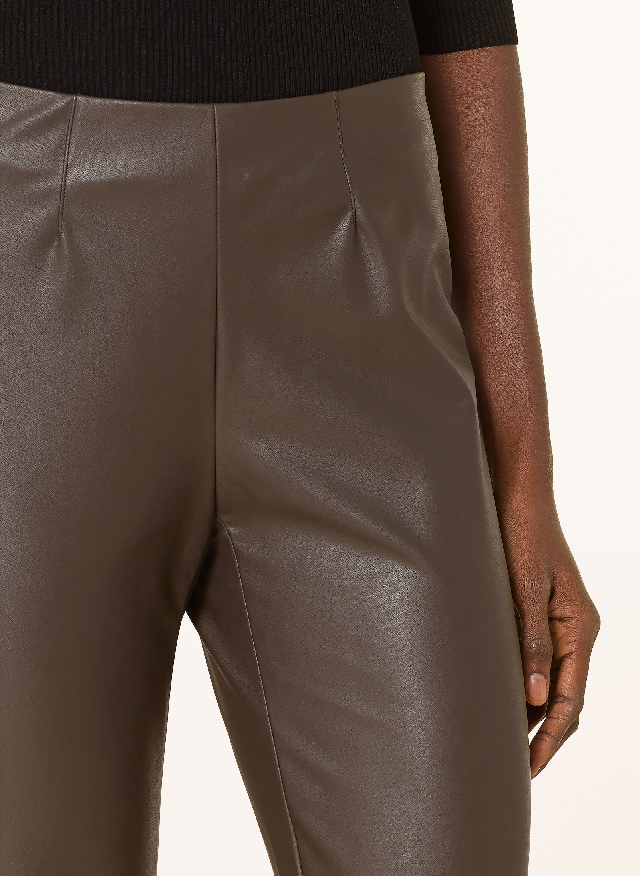 Thumbnail - Seductive 7/8-Leggings Cindy In Lederoptik braun