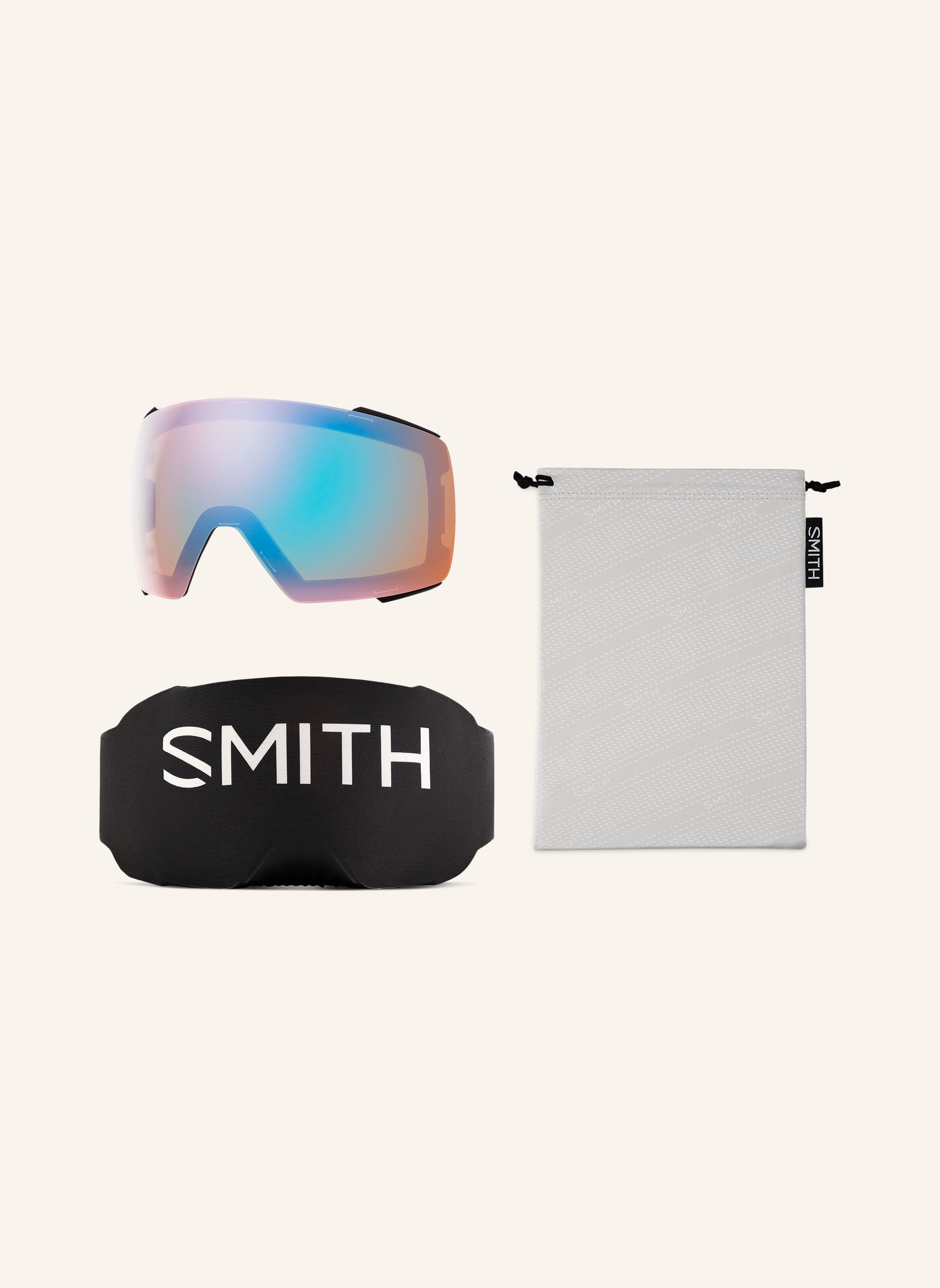Thumbnail - Smith Skibrille Mag schwarz