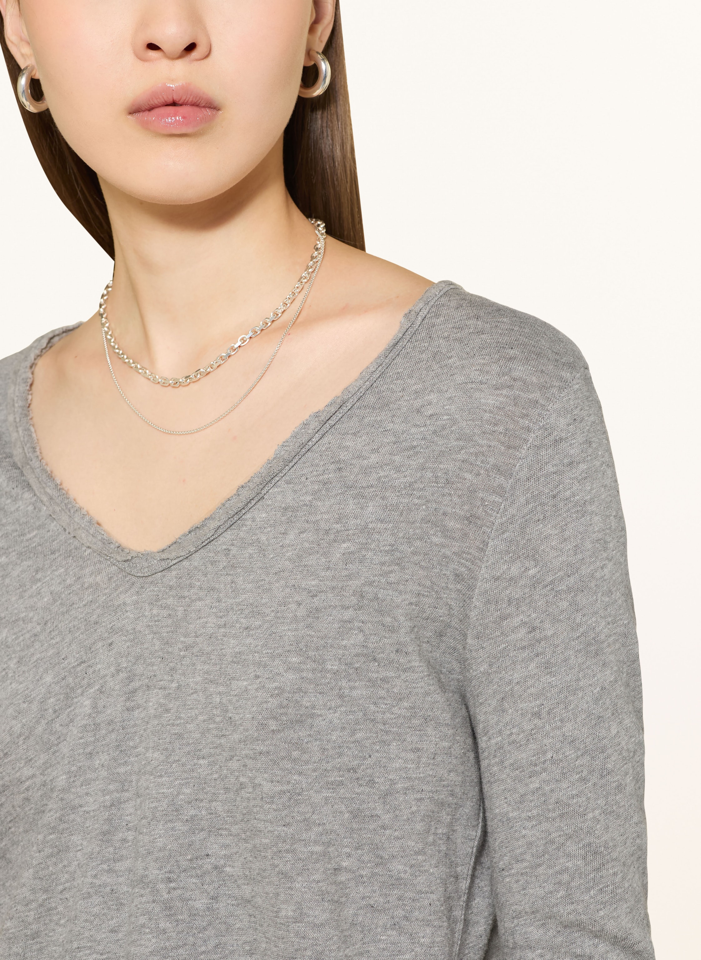 Thumbnail - American Vintage Longsleeve Caleb grau