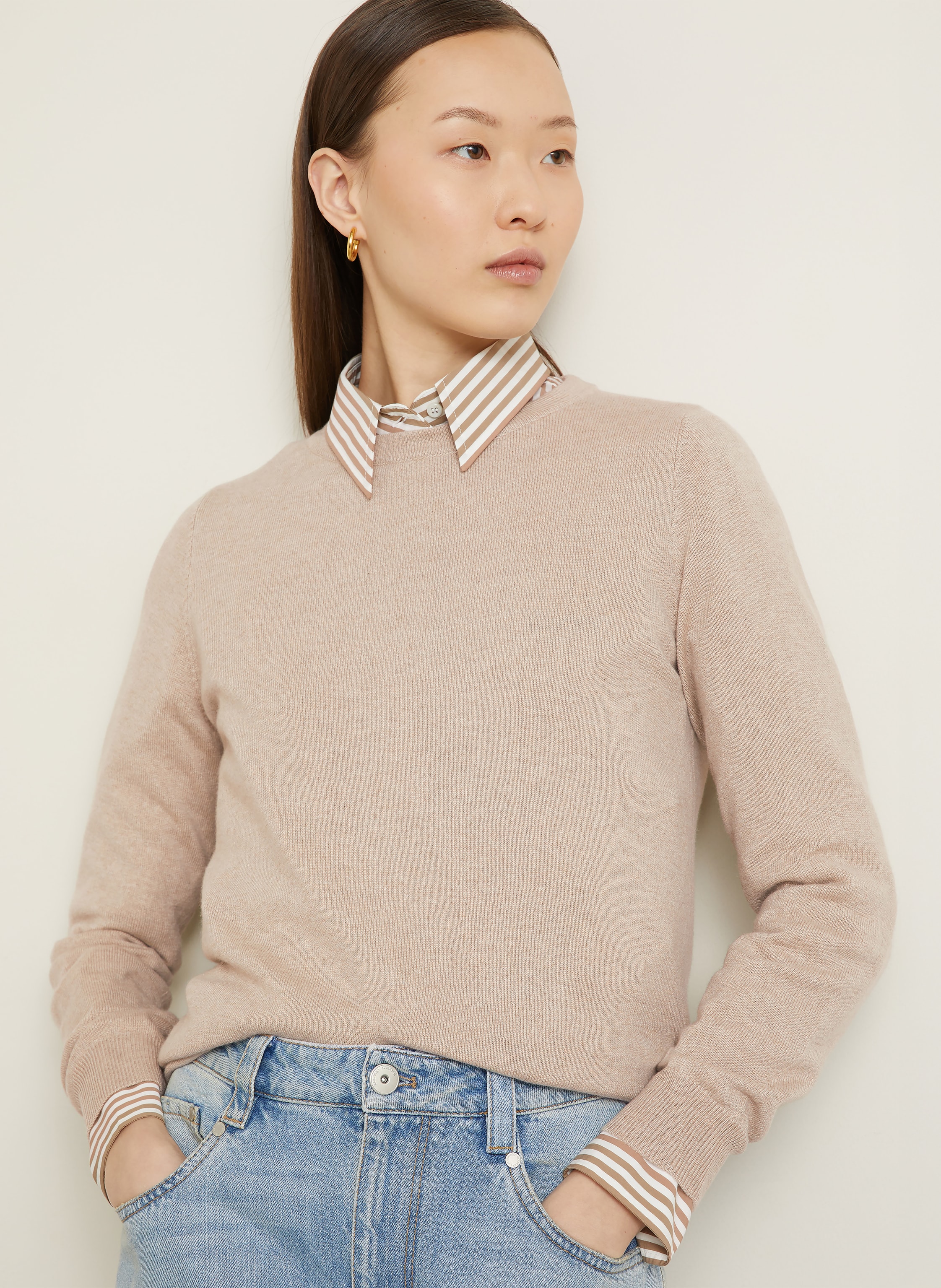 Thumbnail - Brunello Cucinelli Cashmere-Pullover beige