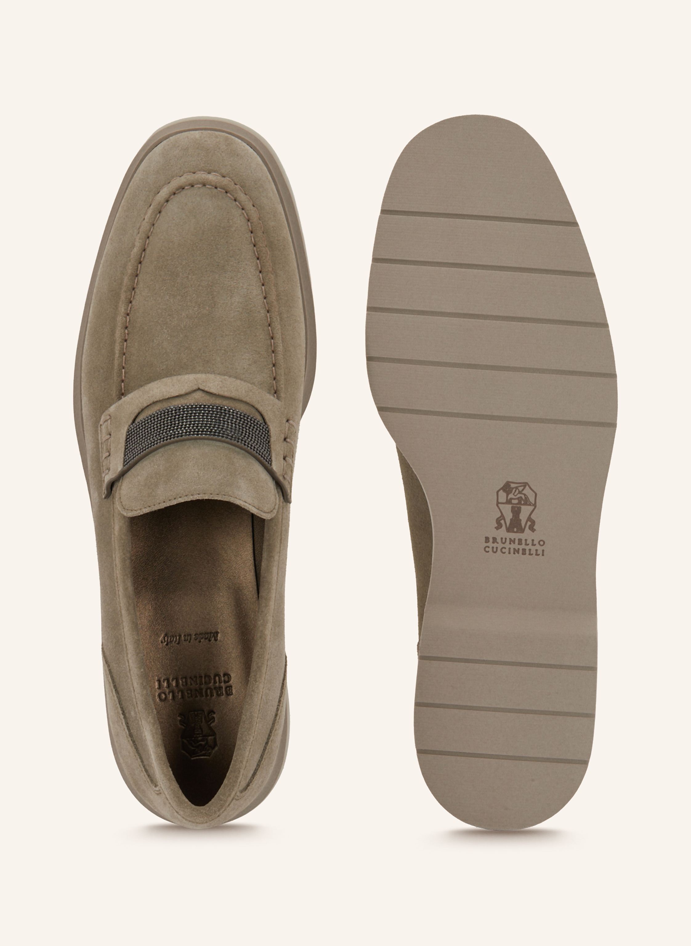 Thumbnail - Brunello Cucinelli Penny-Loafer grau
