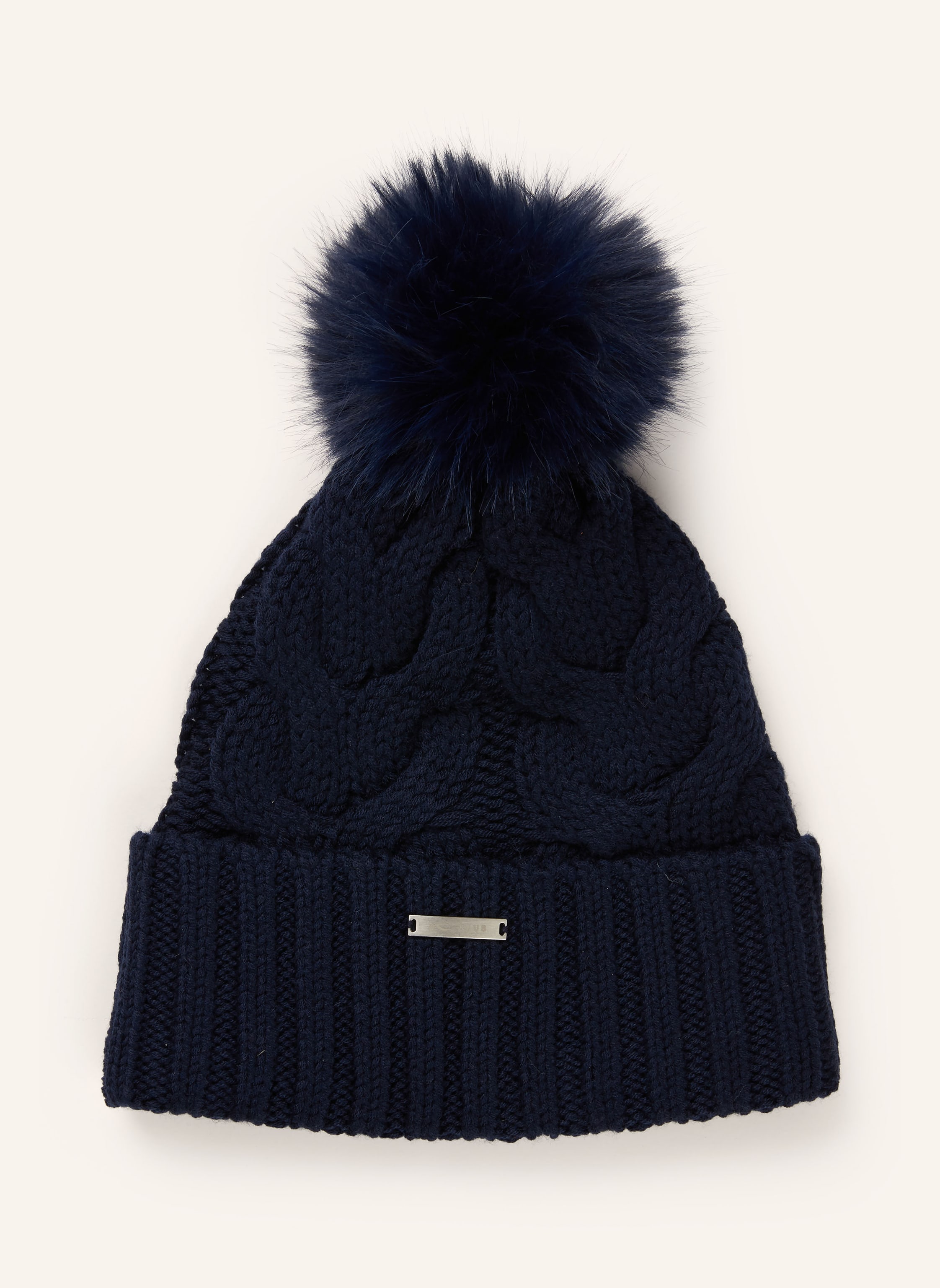 Kjus Mütze Pom Mit Kunstfell blau