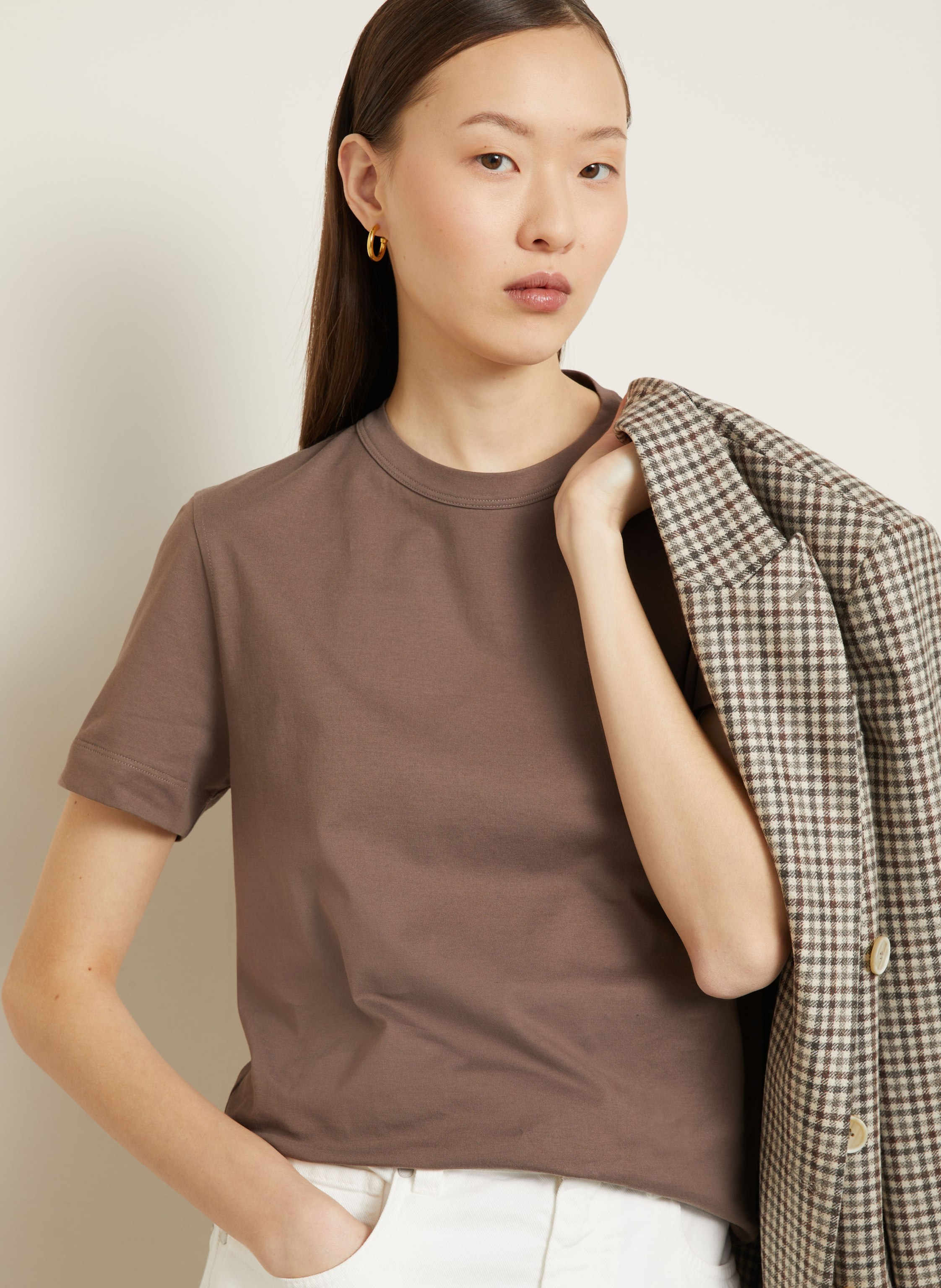 Thumbnail - Brunello Cucinelli T-Shirt Mit Schmucksteinen braun