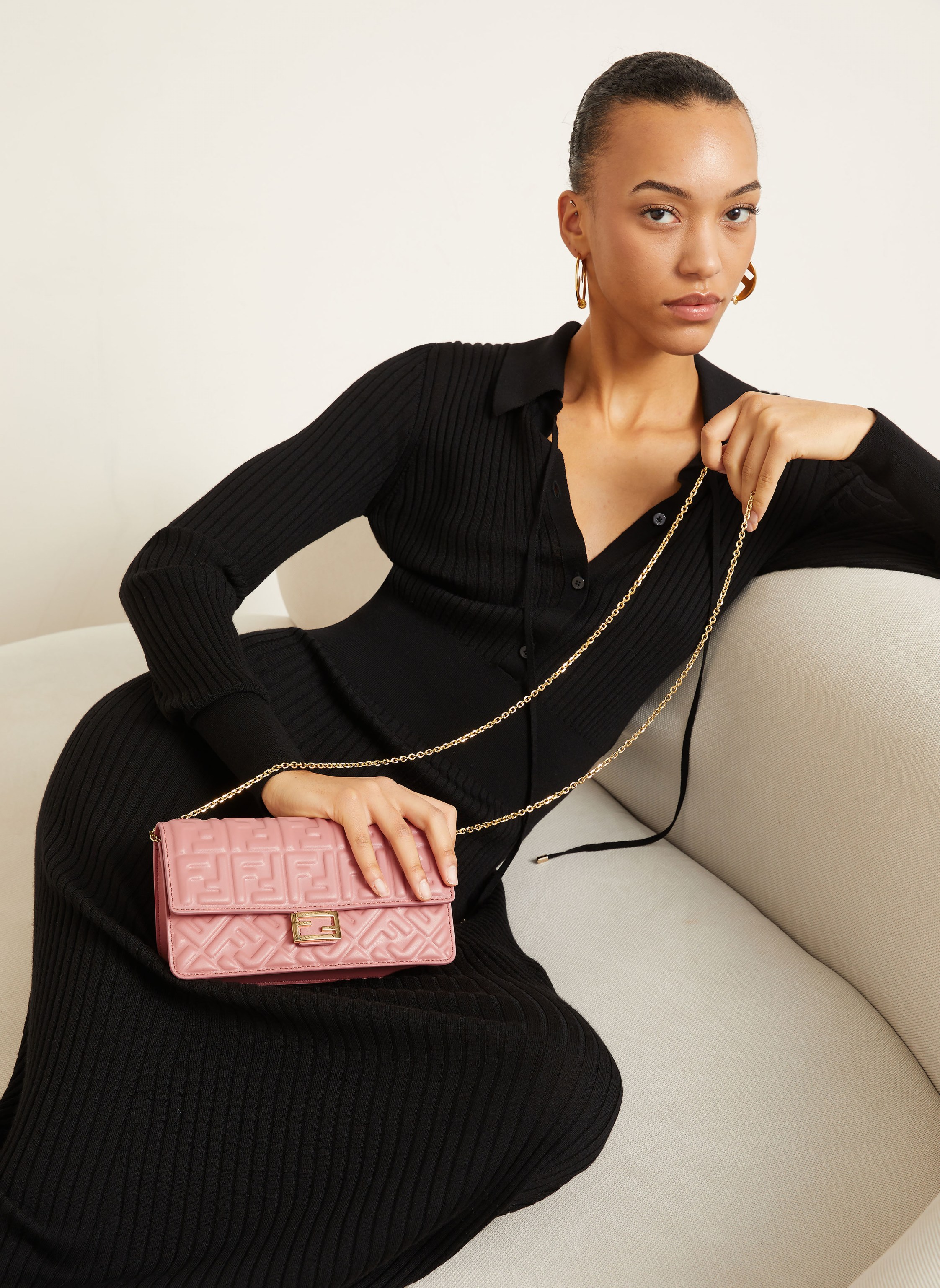 Thumbnail - Fendi Geldbörse Baguette Zum Umhängen rosa