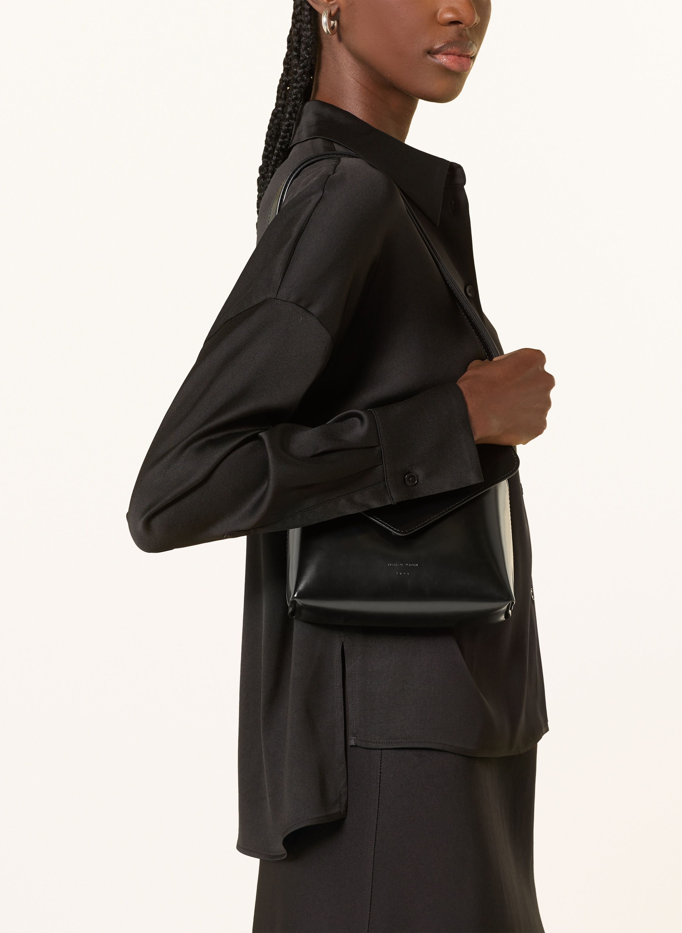 Thumbnail - Drykorn Hemdbluse Cloelia Aus Satin schwarz