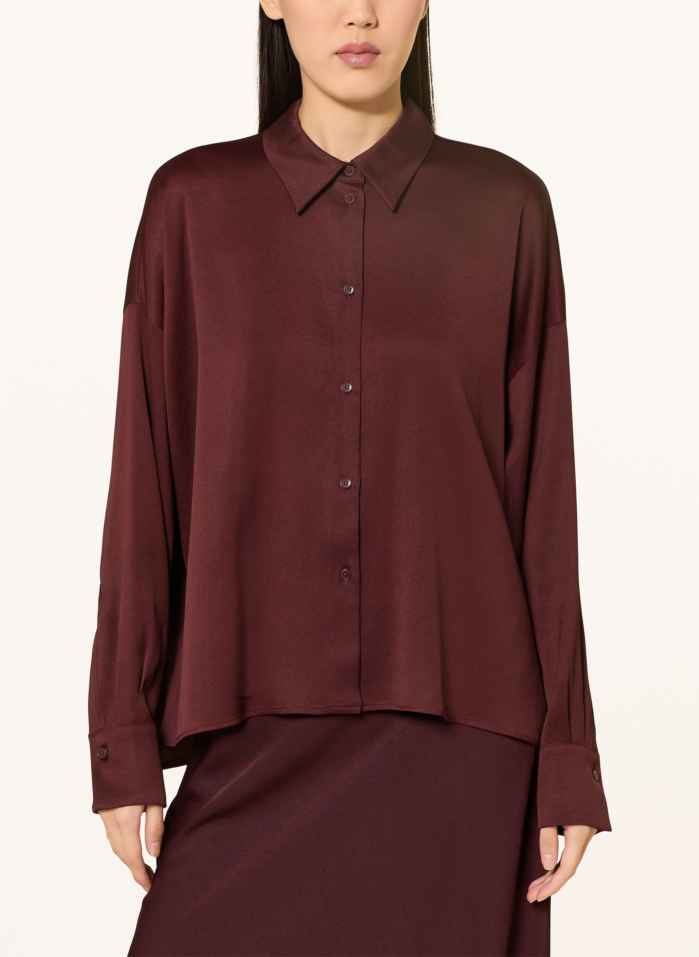 Thumbnail - Drykorn Hemdbluse Cloelia Aus Satin rot