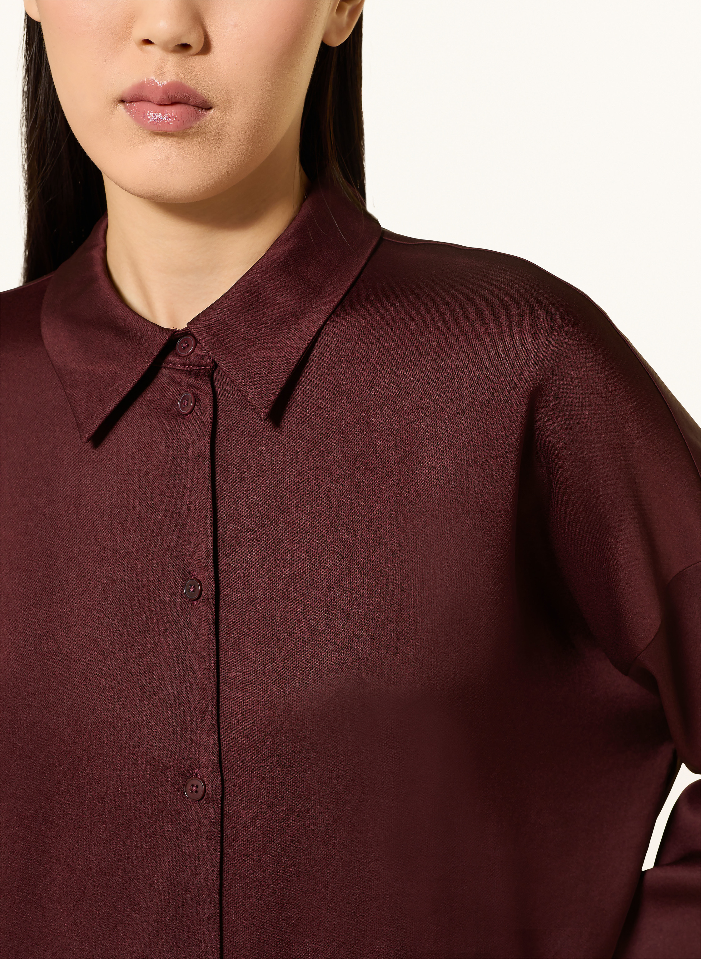 Thumbnail - Drykorn Hemdbluse Cloelia Aus Satin rot