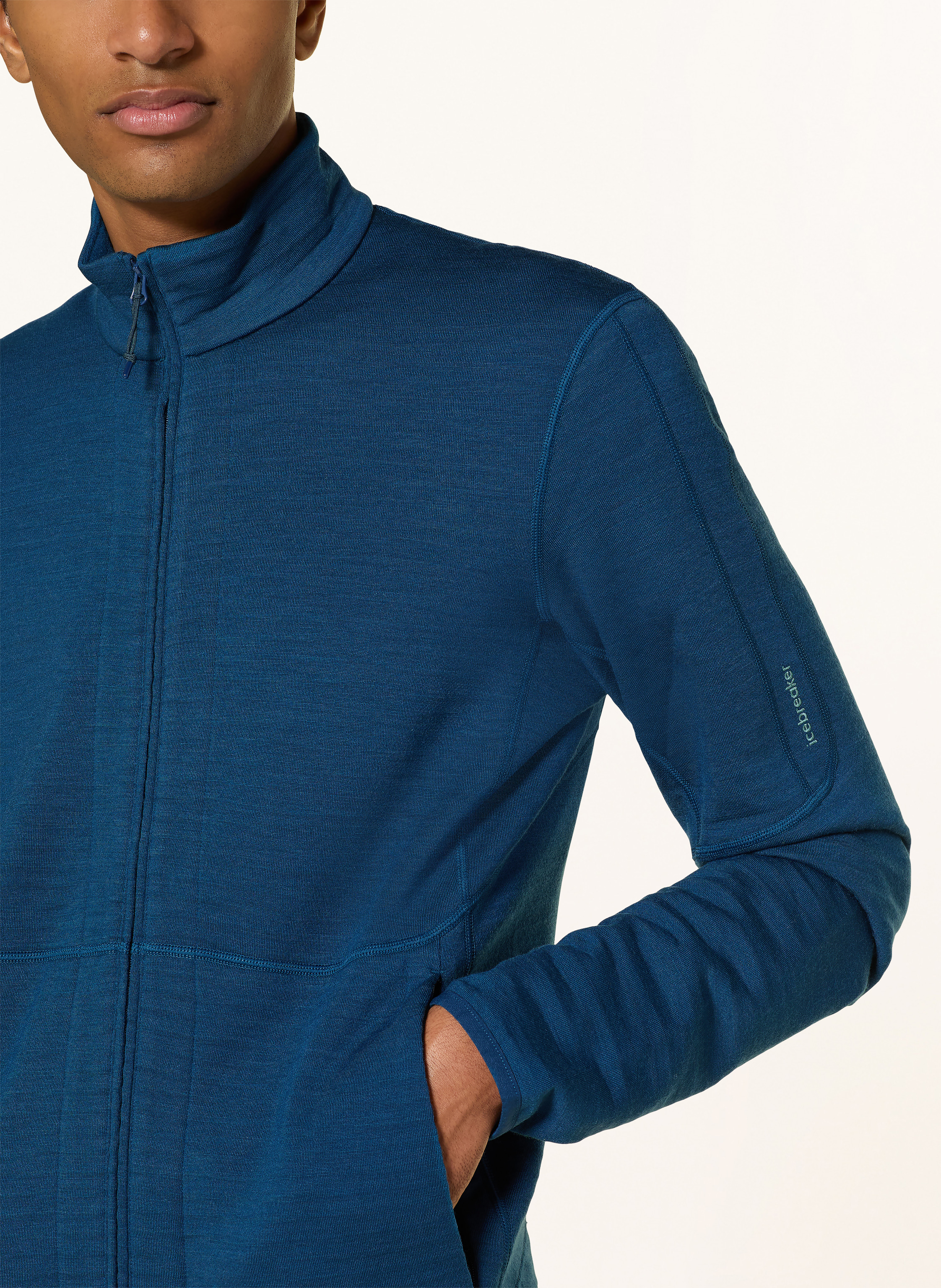 Thumbnail - Icebreaker Midlayer-Jacke Merino 400 Descender blau