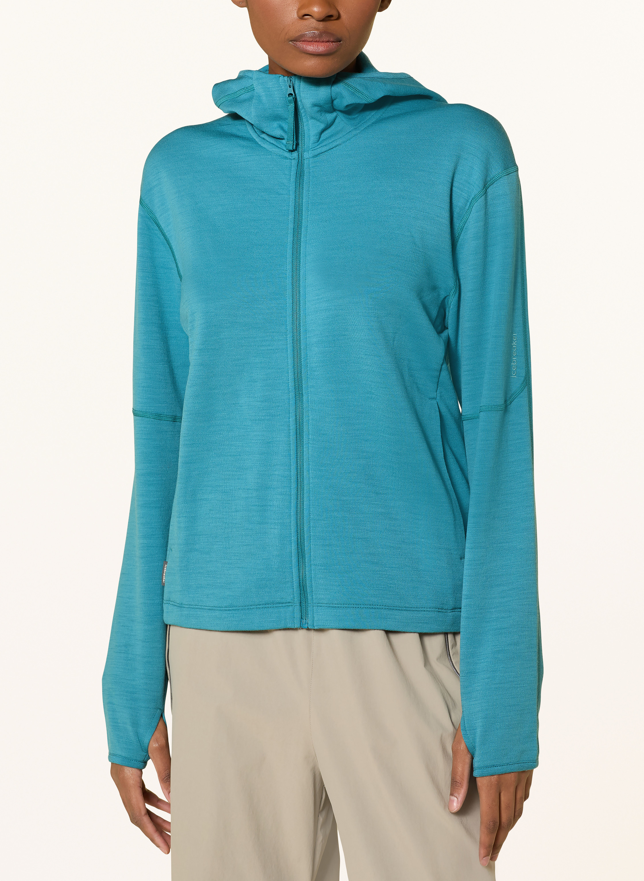 Thumbnail - Icebreaker Midlayer-Jacke Mer 360 Realfleece Elem Ls Z Aus Merinowolle gruen