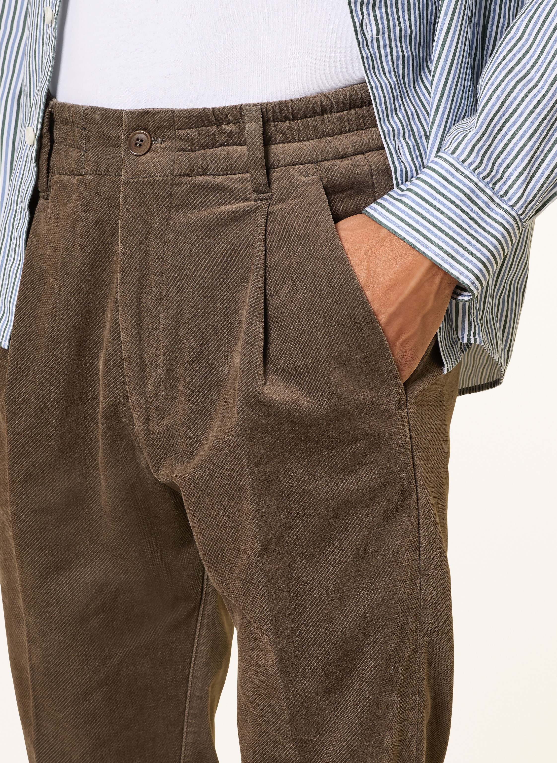 Thumbnail - Drykorn Anzughose Chasy Extra Slim Fit Aus Cord gruen