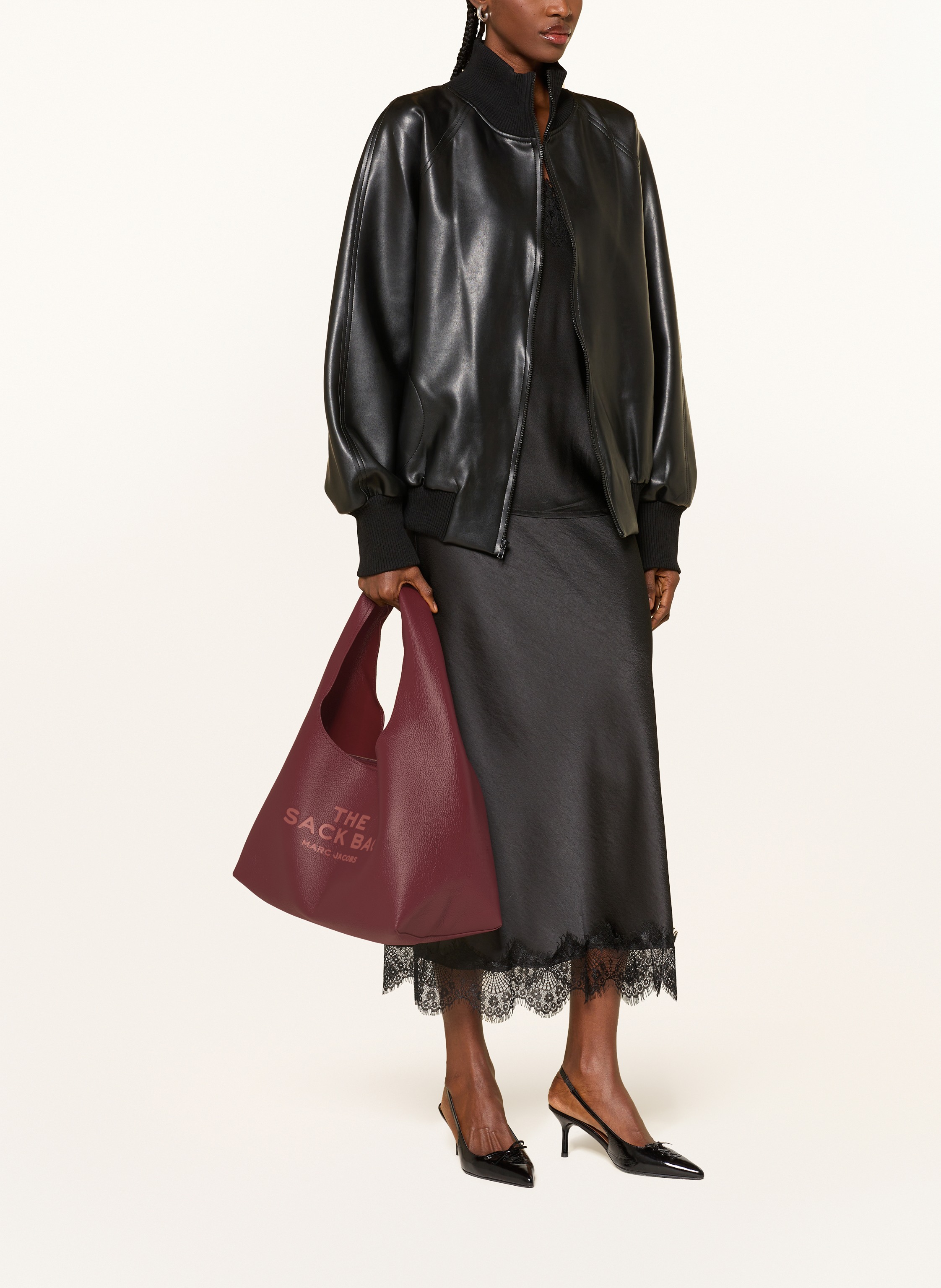 Thumbnail - Marc Jacobs Handtasche The Sack Bag Mit Pouch rot