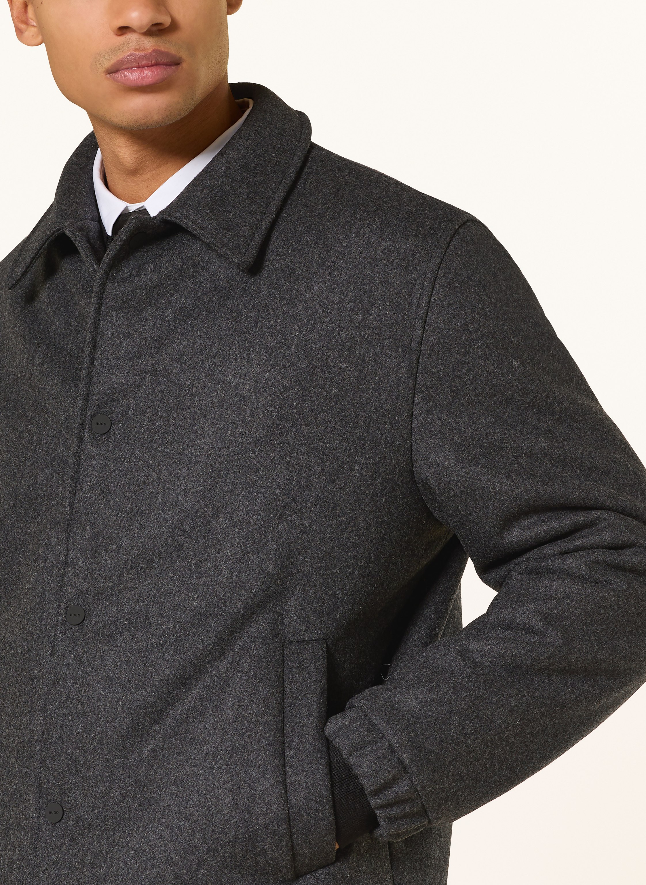 Thumbnail - Hugo Overjacket Baks grau