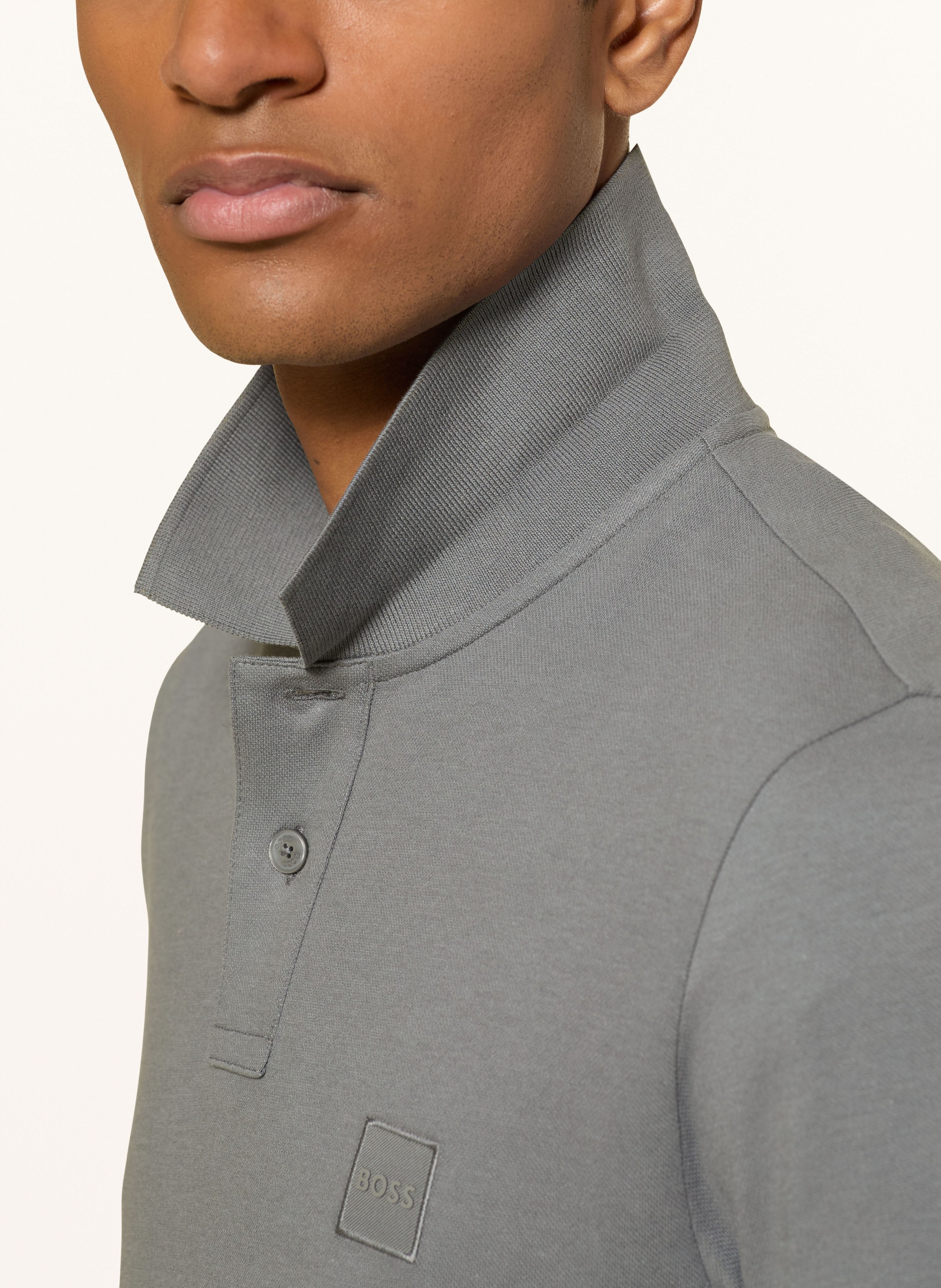 Thumbnail - Boss Piqué-Poloshirt Passerby Slim Fit grau