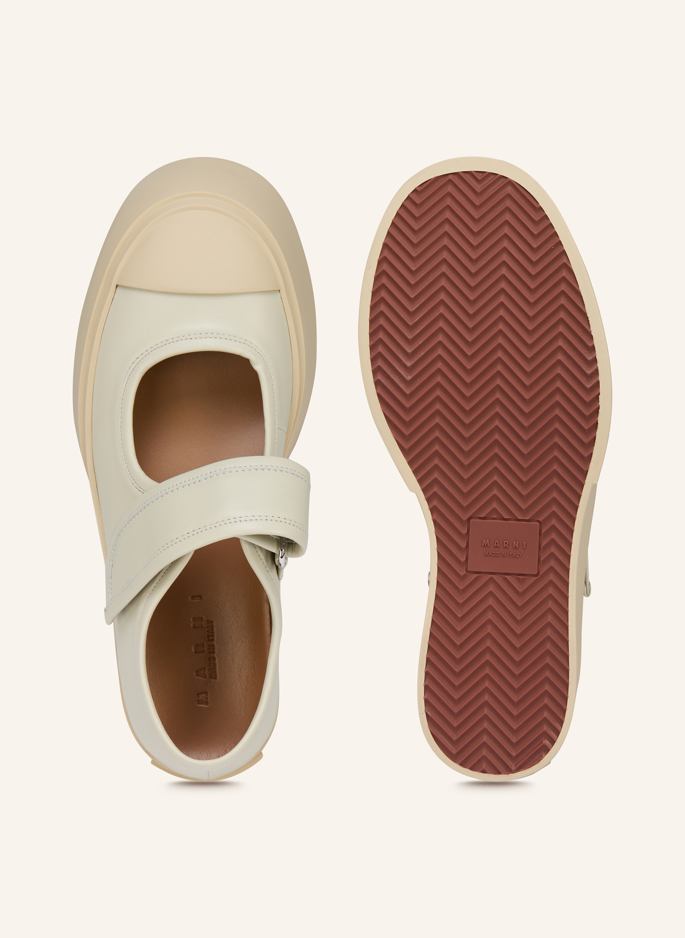 Thumbnail - Marni Plateau-Ballerinas weiss