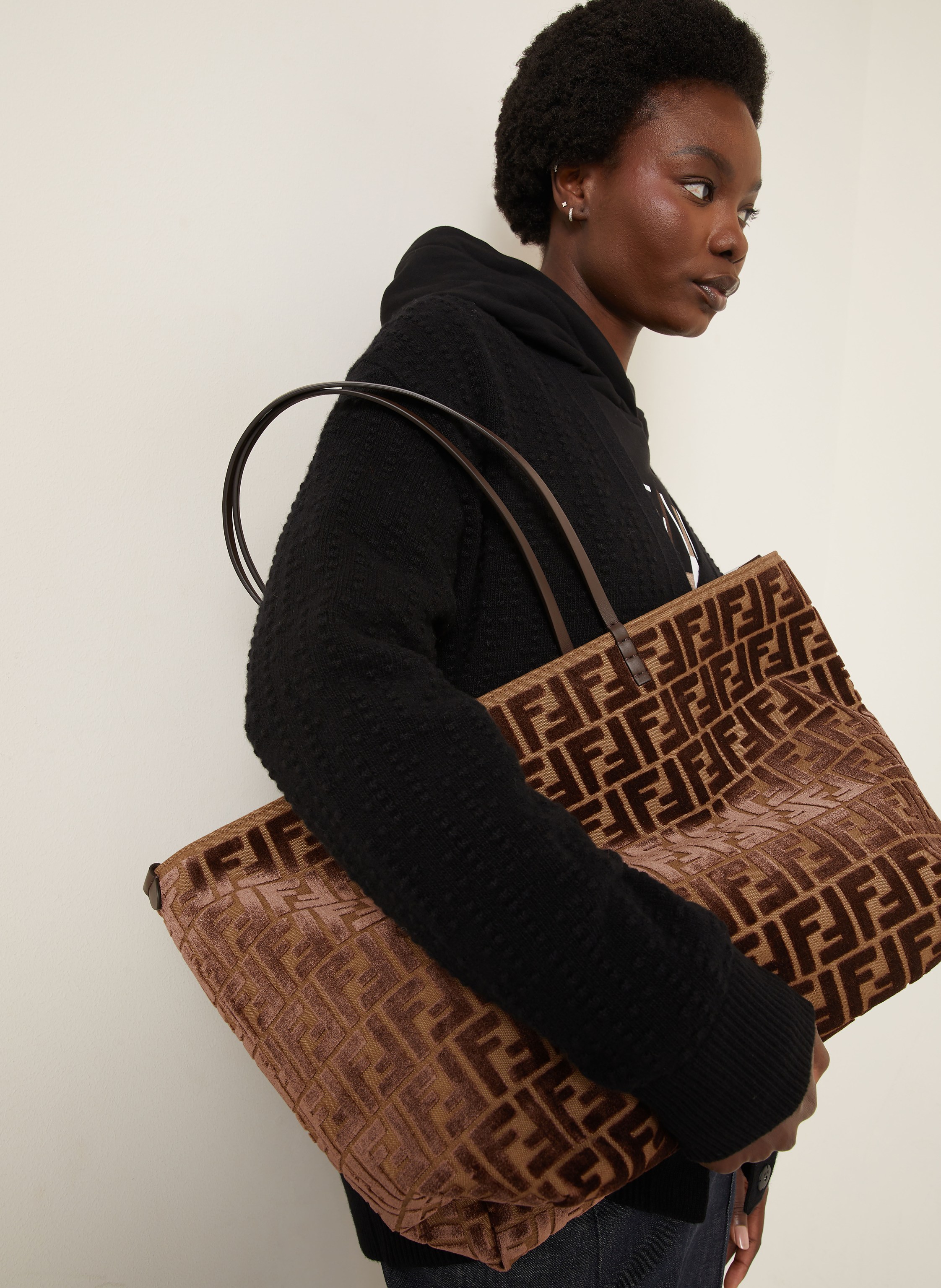 Thumbnail - Fendi Shopper Mit Pouch braun