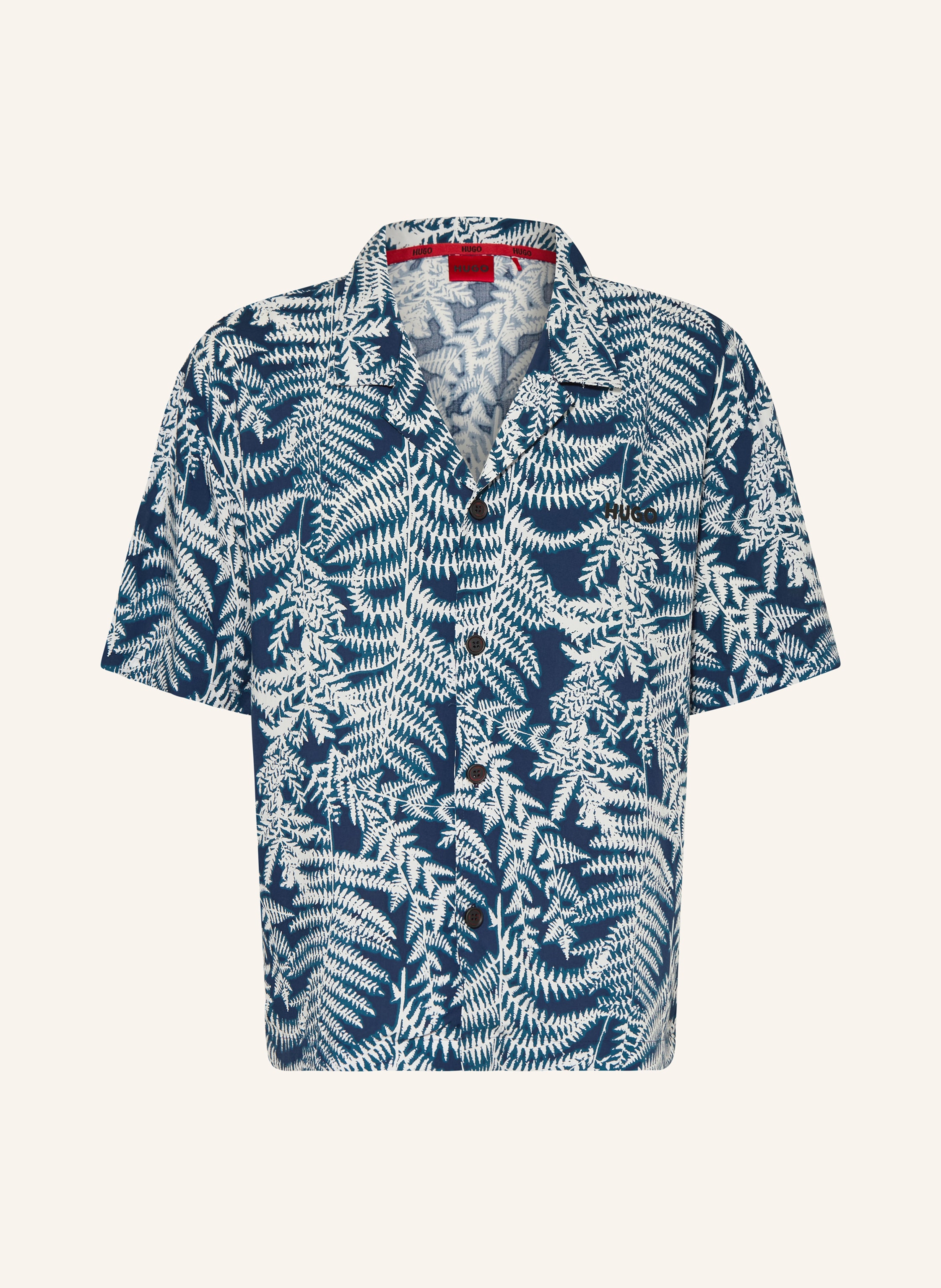 Hugo Hugo Resorthemd Relaxed Fit blau in BLAU / PETROL / WEISS