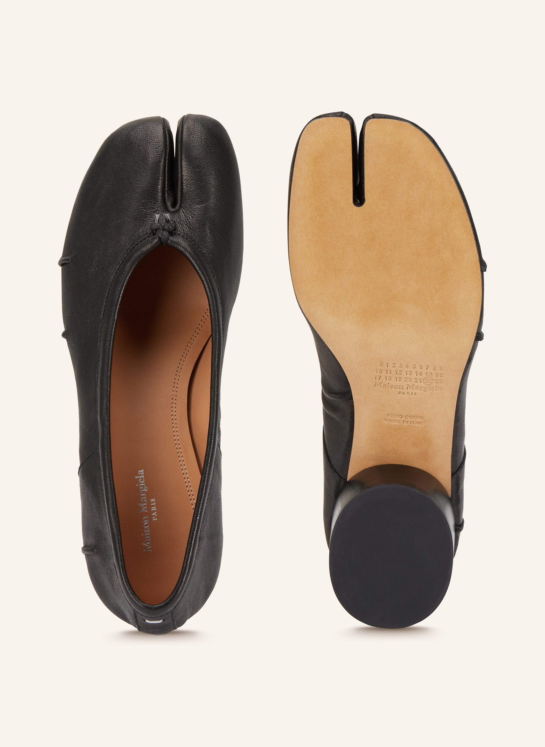 Thumbnail - Maison Margiela Ballerinas Tabi schwarz