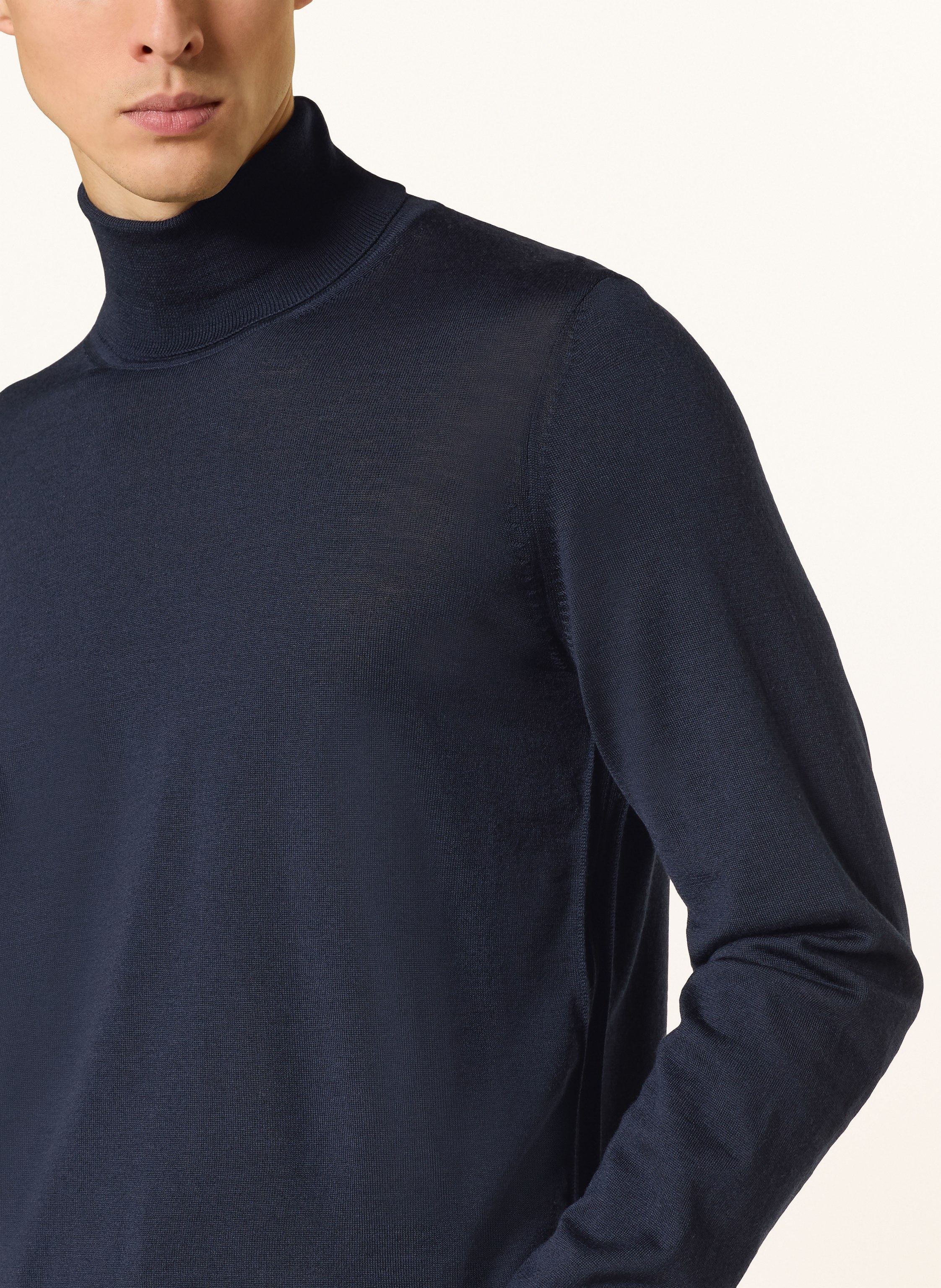 Thumbnail - Boss Rollkragenpullover Musso blau