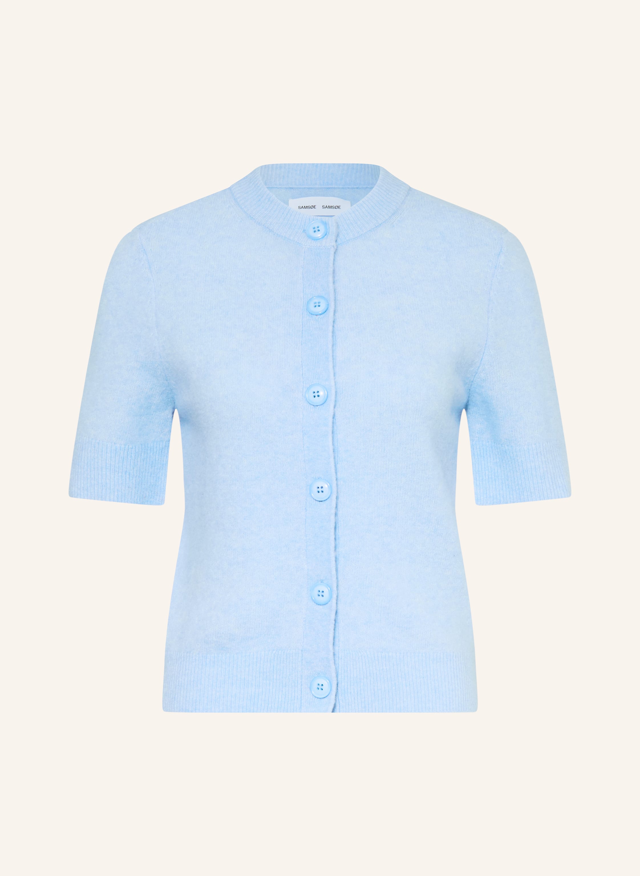 Samsøe  Samsøe Strickjacke Sanoura Mit Merinowolle Und Alpaka blau