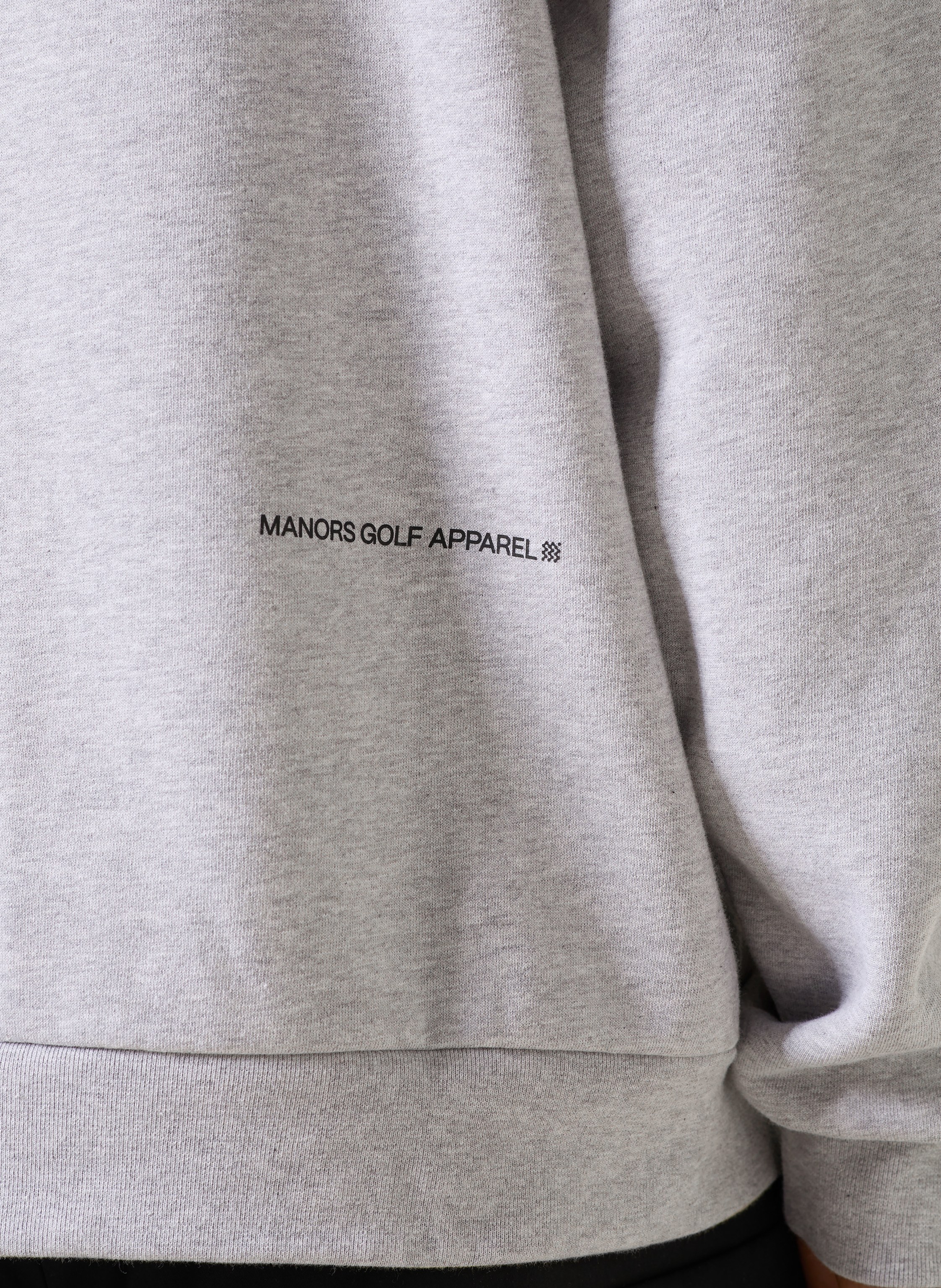 Thumbnail - Manors Hoodie Organic Logo grau