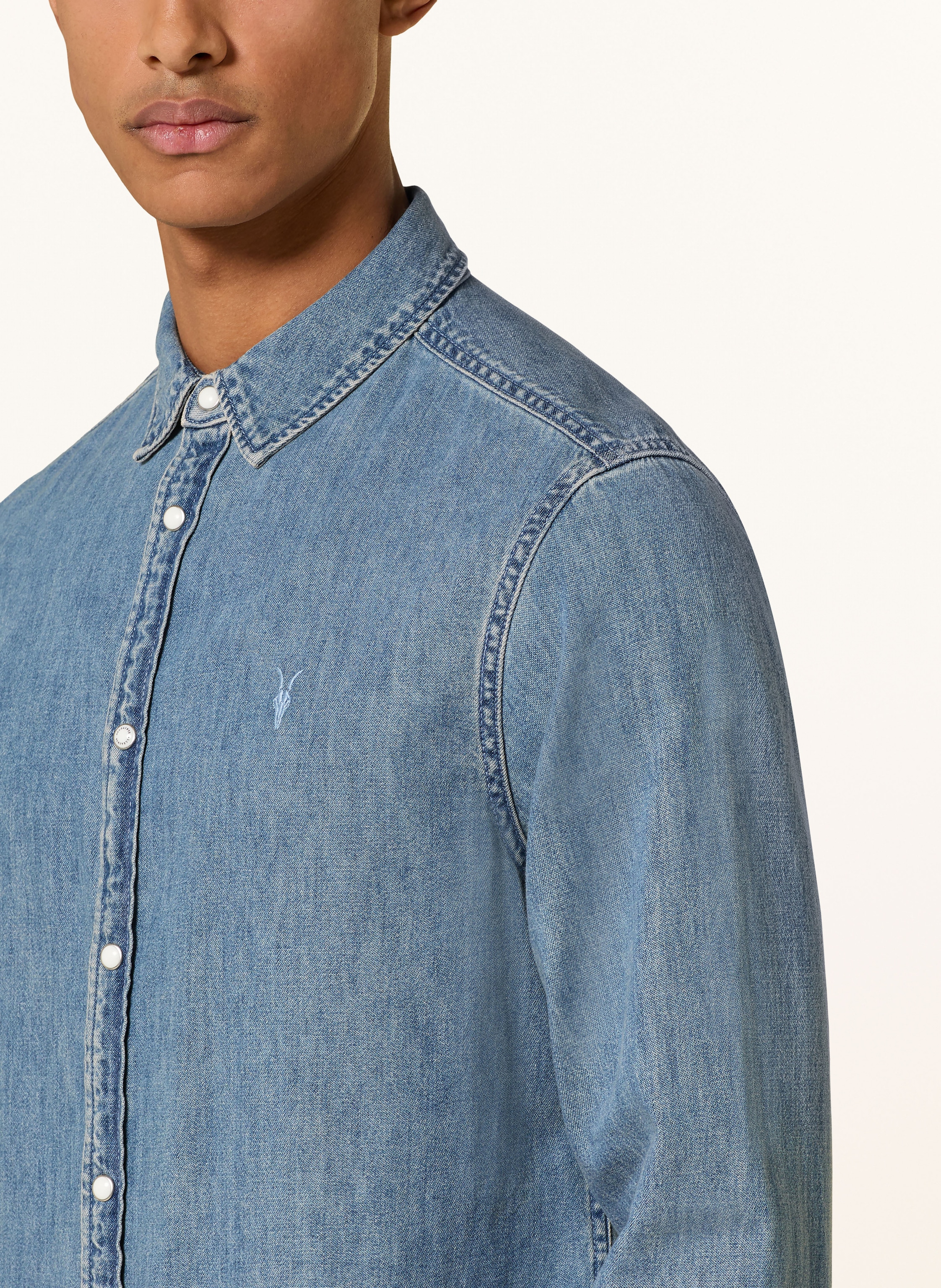 Thumbnail - Allsaints Hemd Gleason Regular Fit blau